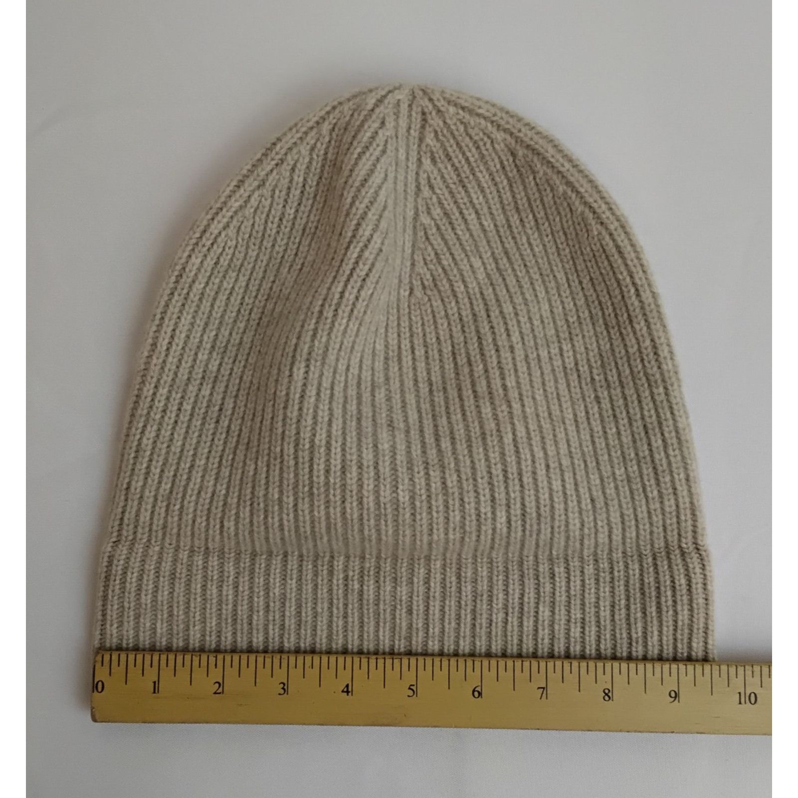 J.Crew J. Crew Cashmere Rib-Knit Beanie One Size Oatmeal Beige Size ONE SIZE - 11 Thumbnail