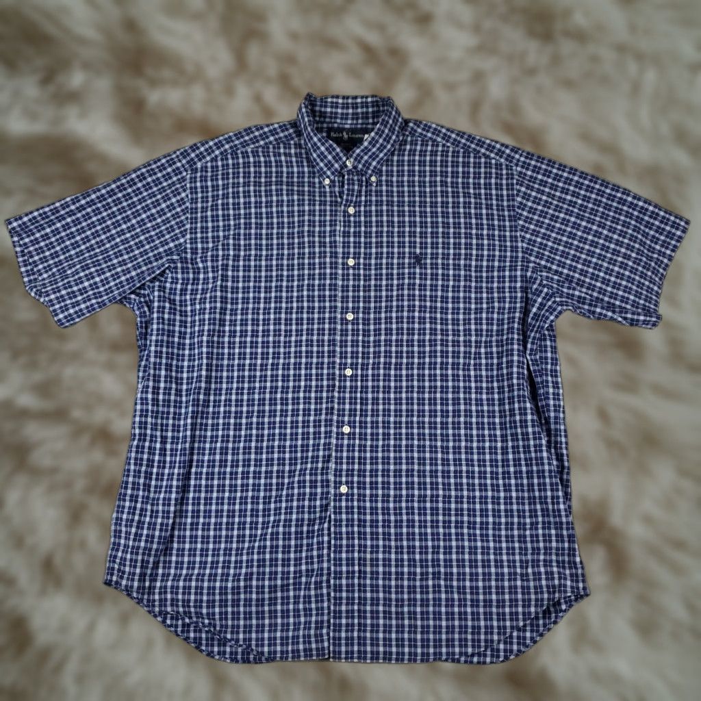 Ralph Lauren **Ralph Lauren Blue Plaid Button-Up Shirt Mens XL** User: Ralph Lauren Blue Plaid Button-Up Shirt Mens XL * Size US XL / EU 56 / 4 - 1 Thumbnail