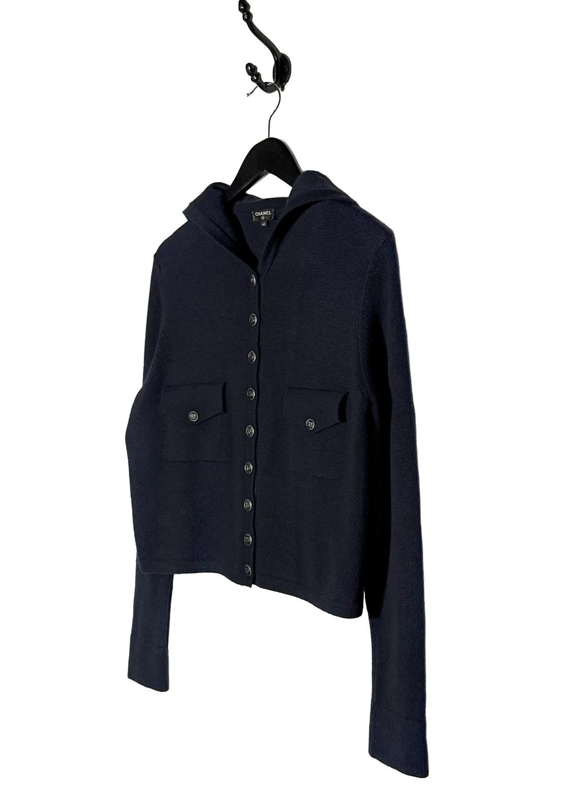 Chanel Chanel 2018 Navy Blue Cashmere Nautical Cardigan Sweater Size M / US 6-8 / IT 42-44 - 2 Thumbnail