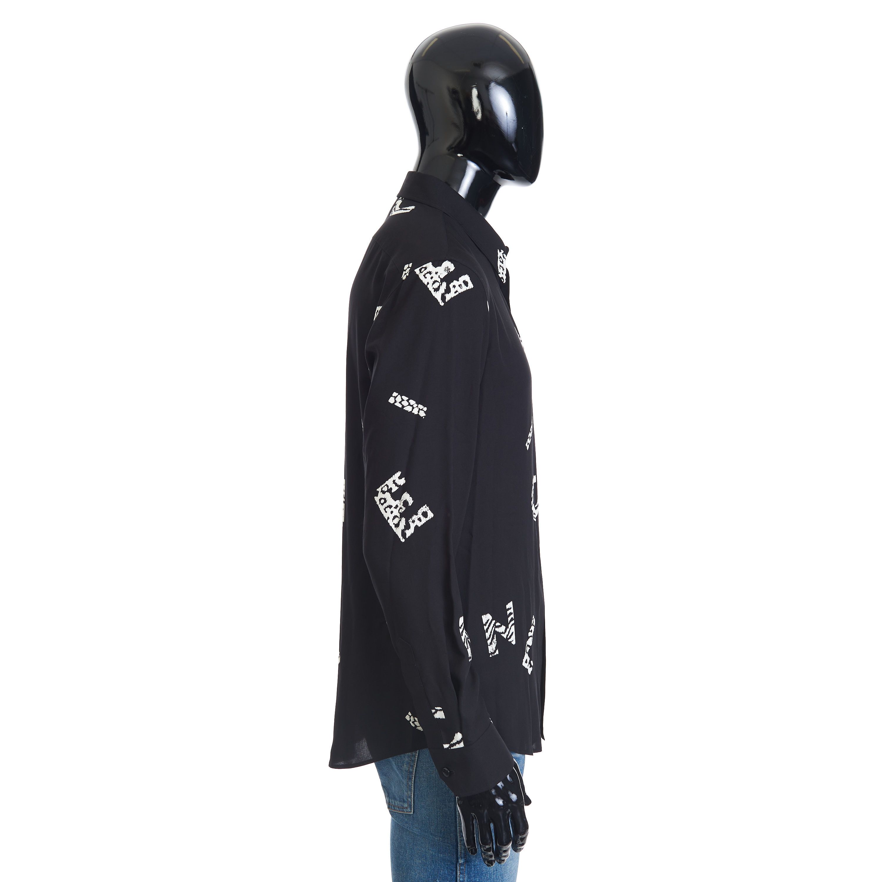Celine Letter Logo Print Shirt With Drugstore Collar Size US M / EU 48-50 / 2 - 7 Thumbnail