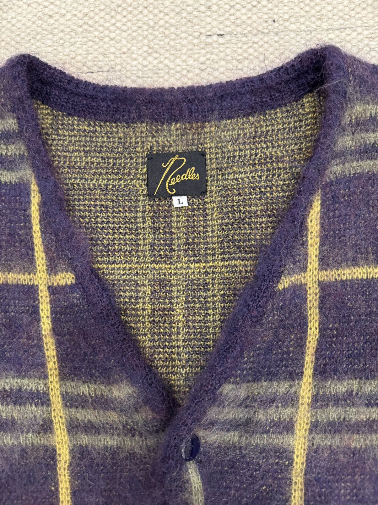 Needles Needles mohair purple argyle sweater Size US L / EU 52-54 / 3 - 2 Thumbnail