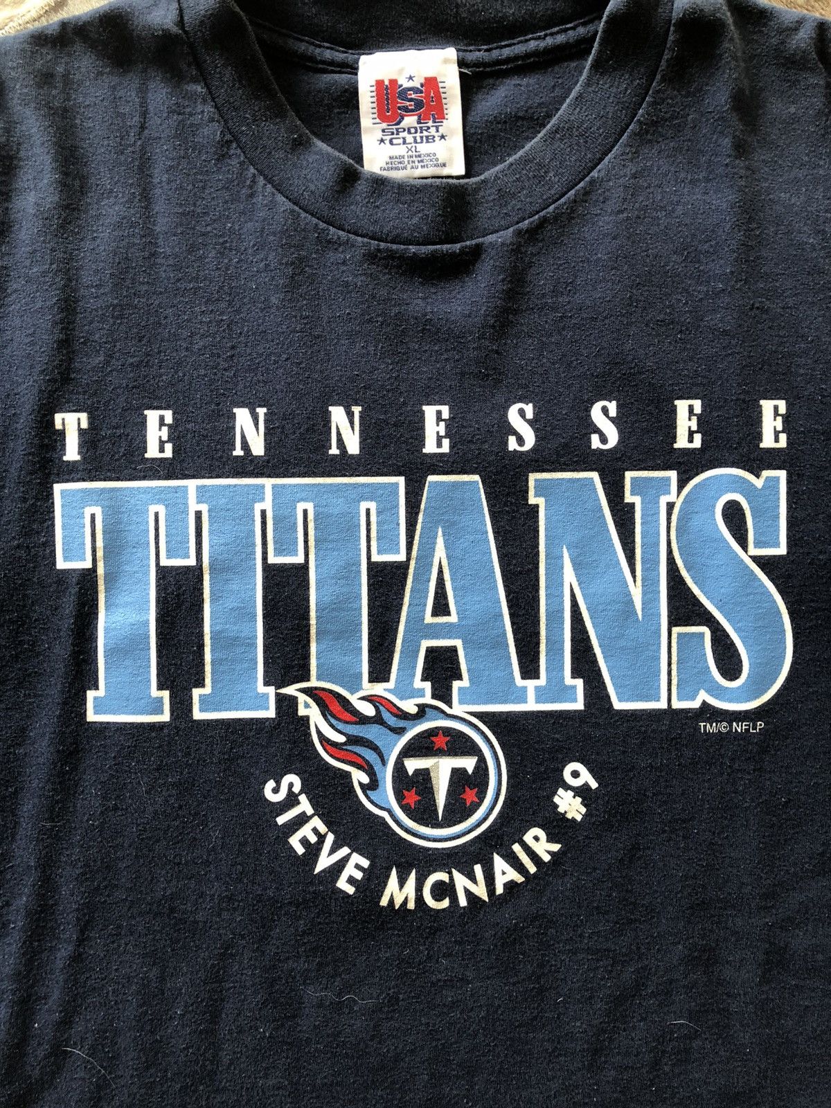 NFL × Vintage Vintage Tennessee Titans 9 McNair graphic tee single stitch Size US XL / EU 56 / 4 - 3 Thumbnail