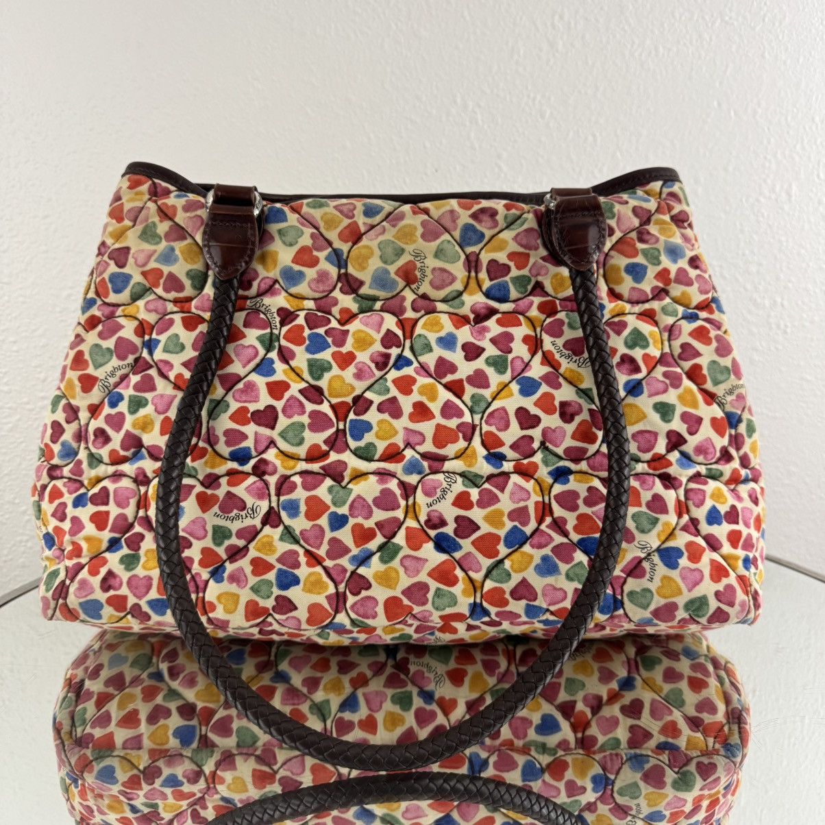 Brighton BRIGHTON Multicolor Heart To Heart Quilted Shoulder Purse Size ONE SIZE - 7 Thumbnail