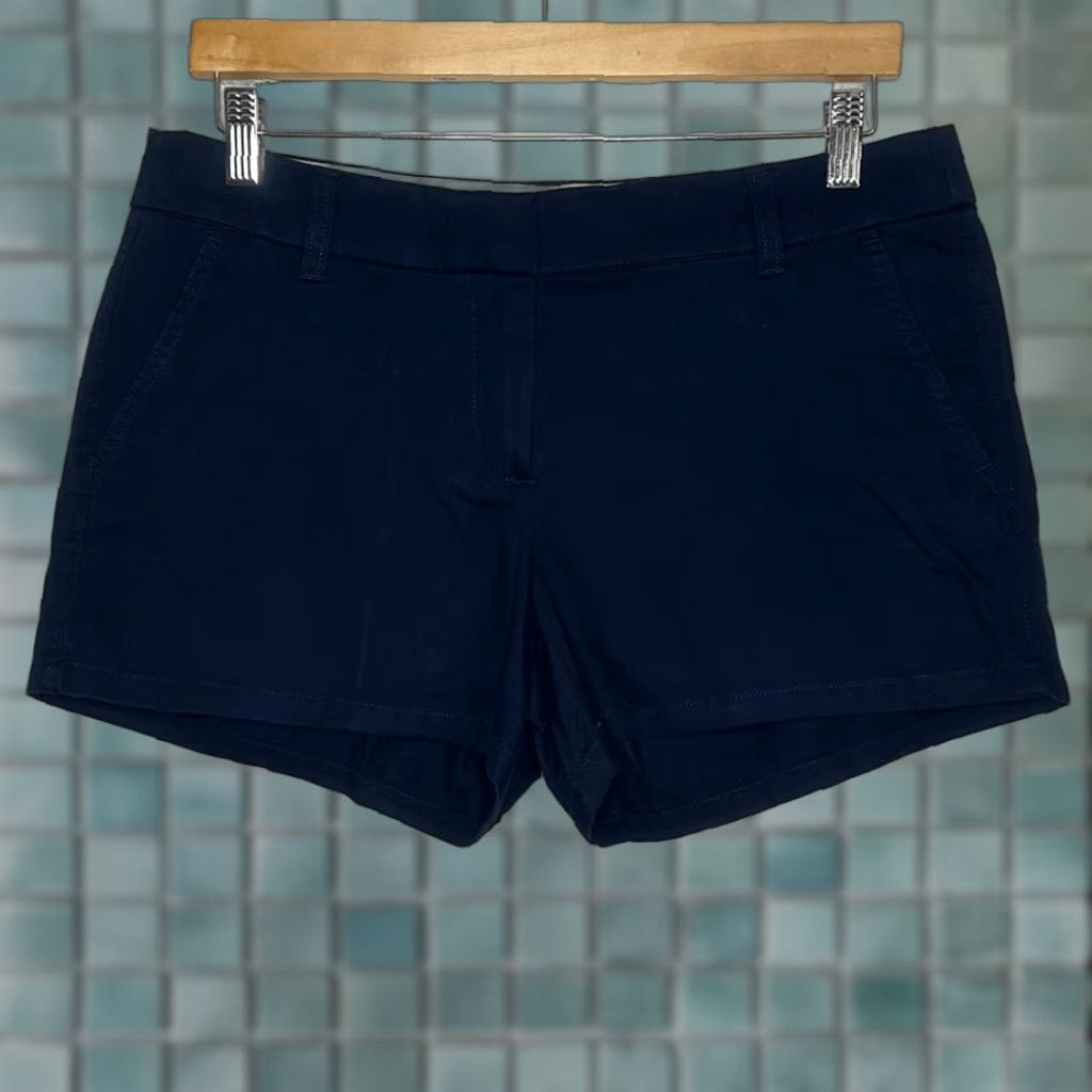 J.Crew J. Crew Womens Chino Shorts Navy Blue Cotton 8 H5616 Size 8 | Blue | Shorts | Women Size 30" / US 8 / IT 44 - 1 Thumbnail