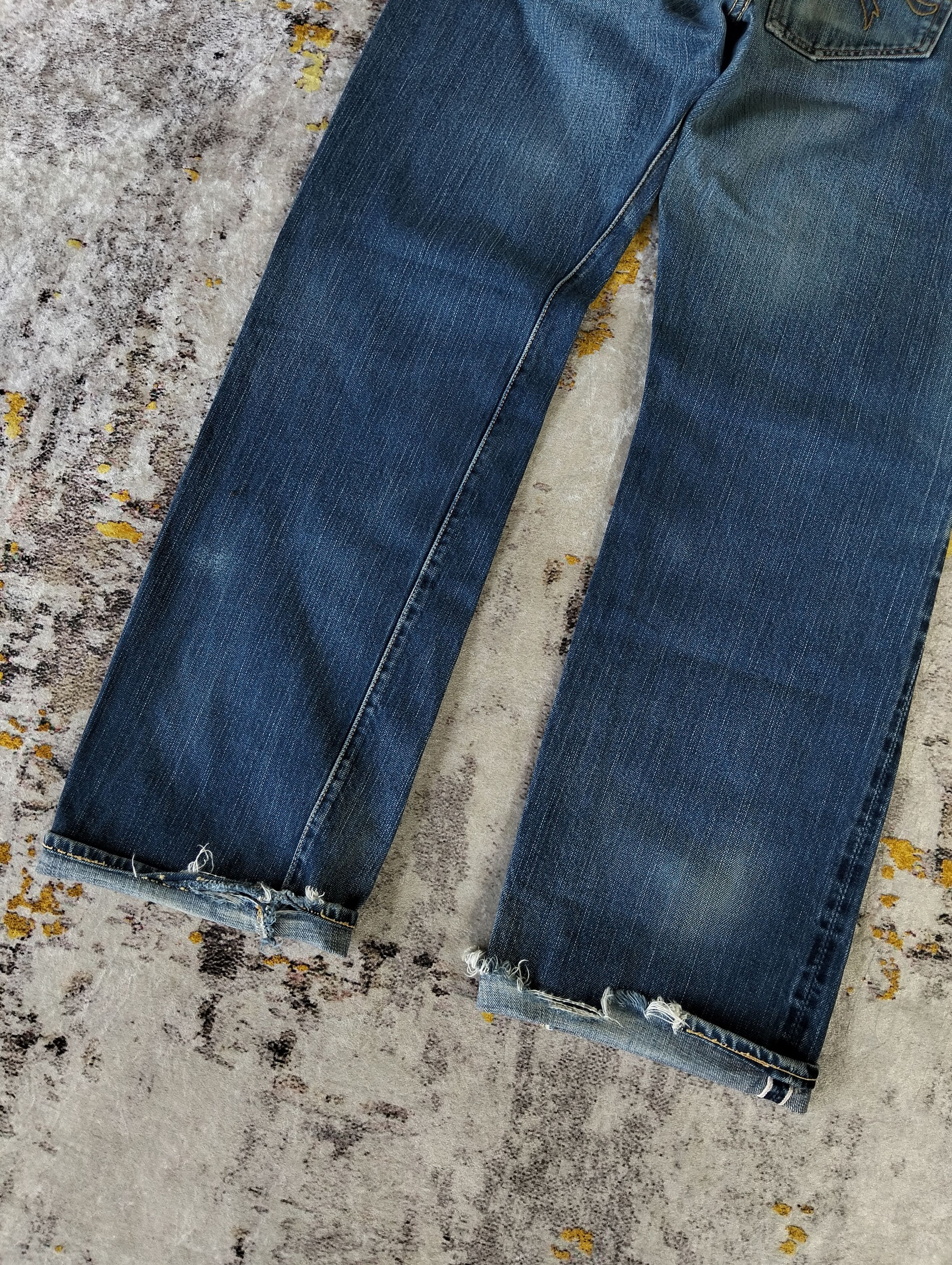 The Flat Head Vintage The Flat Head Button Fly Orange Line Selvedge Denim Size US 30 / EU 46 - 4 Thumbnail