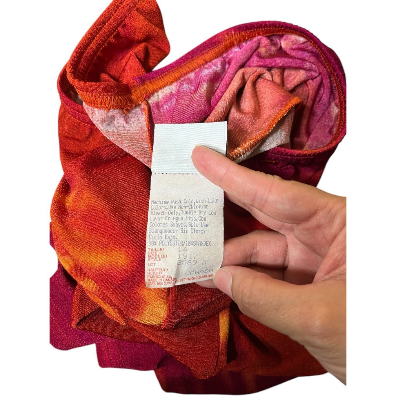 Other Vintage Expressions Y2K Red Orange Sunset Skirt Size 14 Size 36" / US 14 / IT 50 - 5 Thumbnail