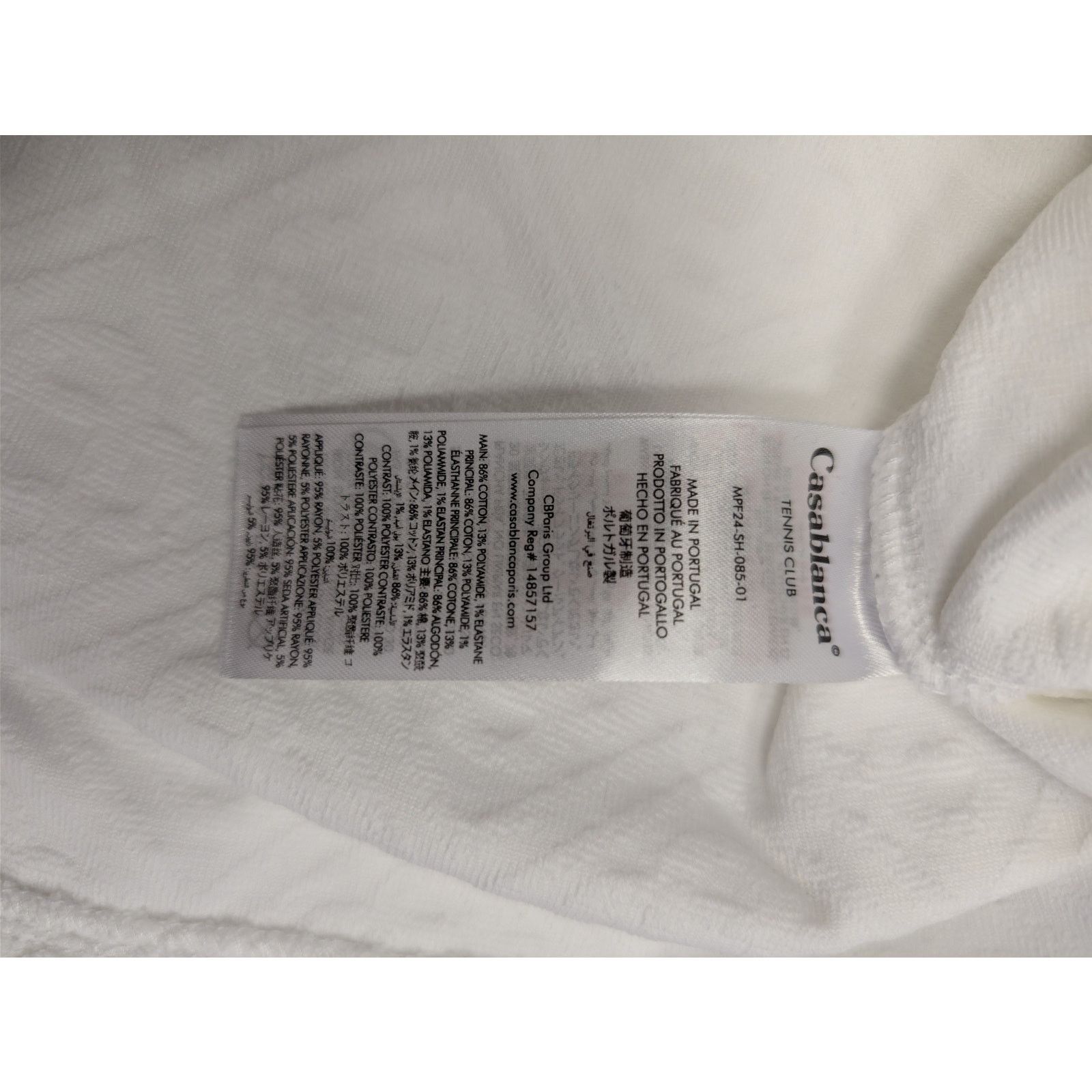 Casablanca o1rshd1 Mens Monogram Towelling Collar Shirt in White Size US XXL / EU 58 / 5 - 19 Thumbnail