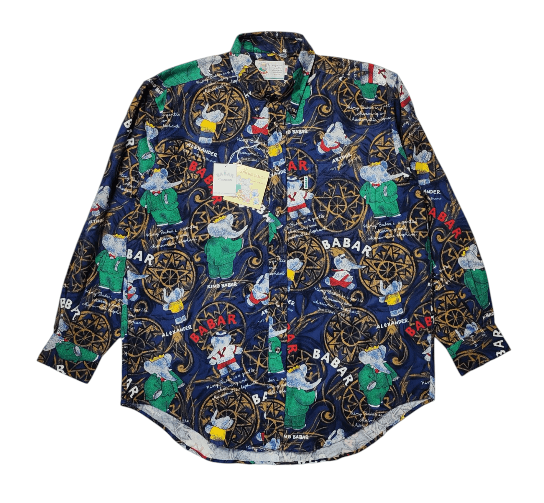 1995 Babar The Elephant Vintage 90s Novelty shirt Large