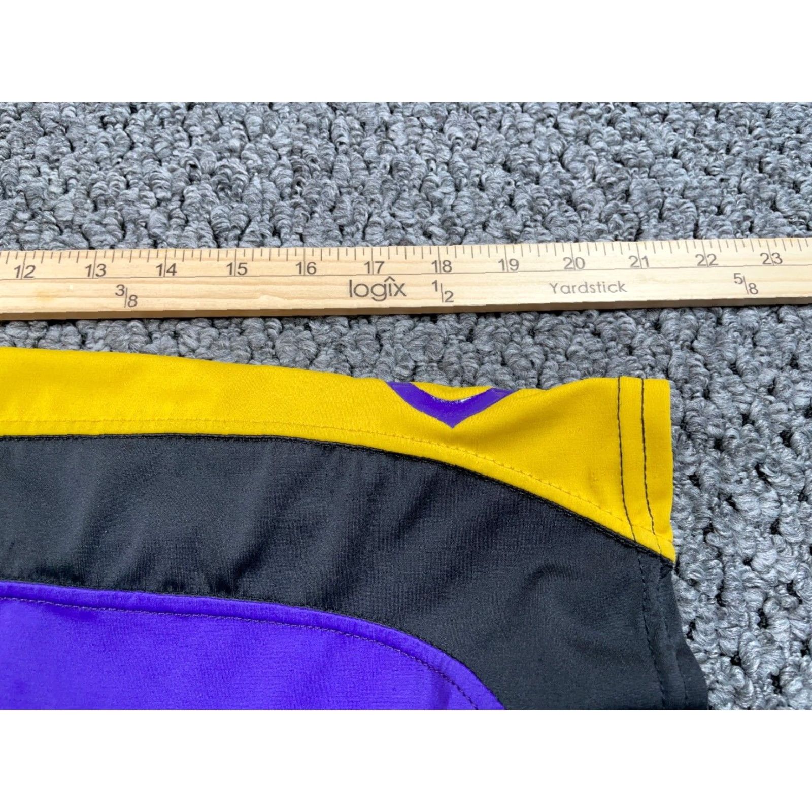Vintage VTG 90s Athletic Drawstring Shorts Men's Large Purple Yellow Speedline Lakers Size US 32 / EU 48 - 7 Thumbnail