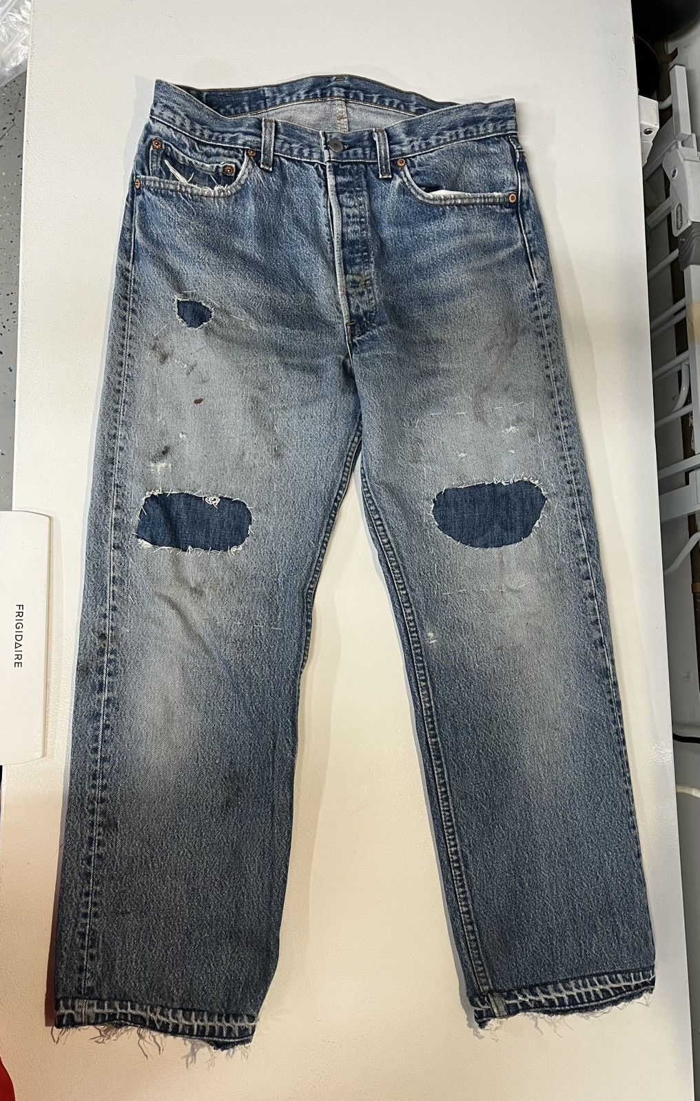 Levi's × Vintage Vintage Hand Patch-Repaired Levi’s 501s Size US 32 / EU 48 - 1 Thumbnail