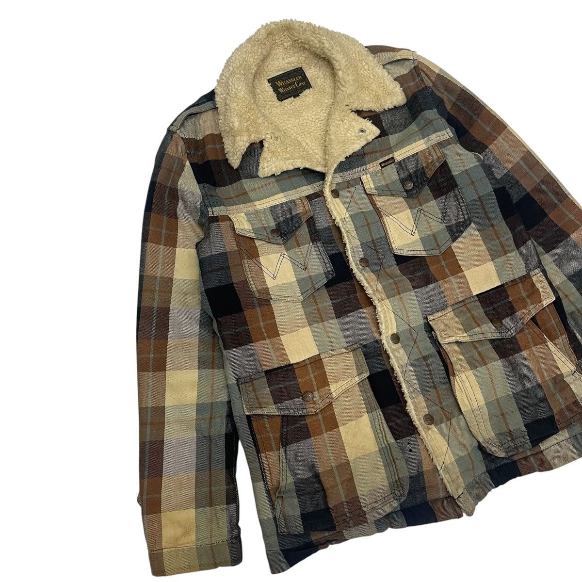 Wrangler Vintage Wrangler Plaids Shearling Button Jacket Size US L / EU 52-54 / 3 - 7 Thumbnail