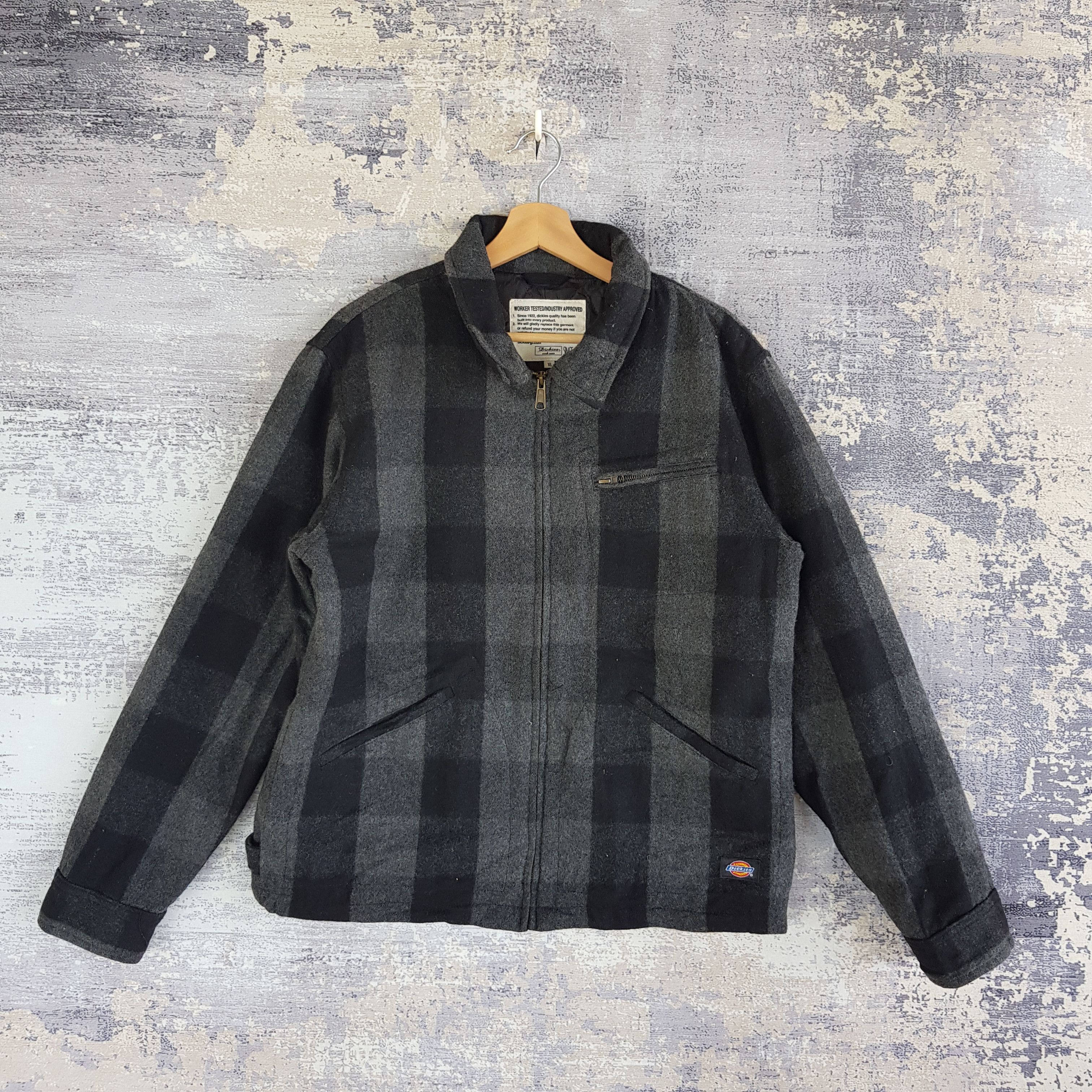 Dickies × Vintage Vintage Dickies Varsity Jacket Tartan Checkered Wool Jacket Size US M / EU 48-50 / 2 - 1 Thumbnail