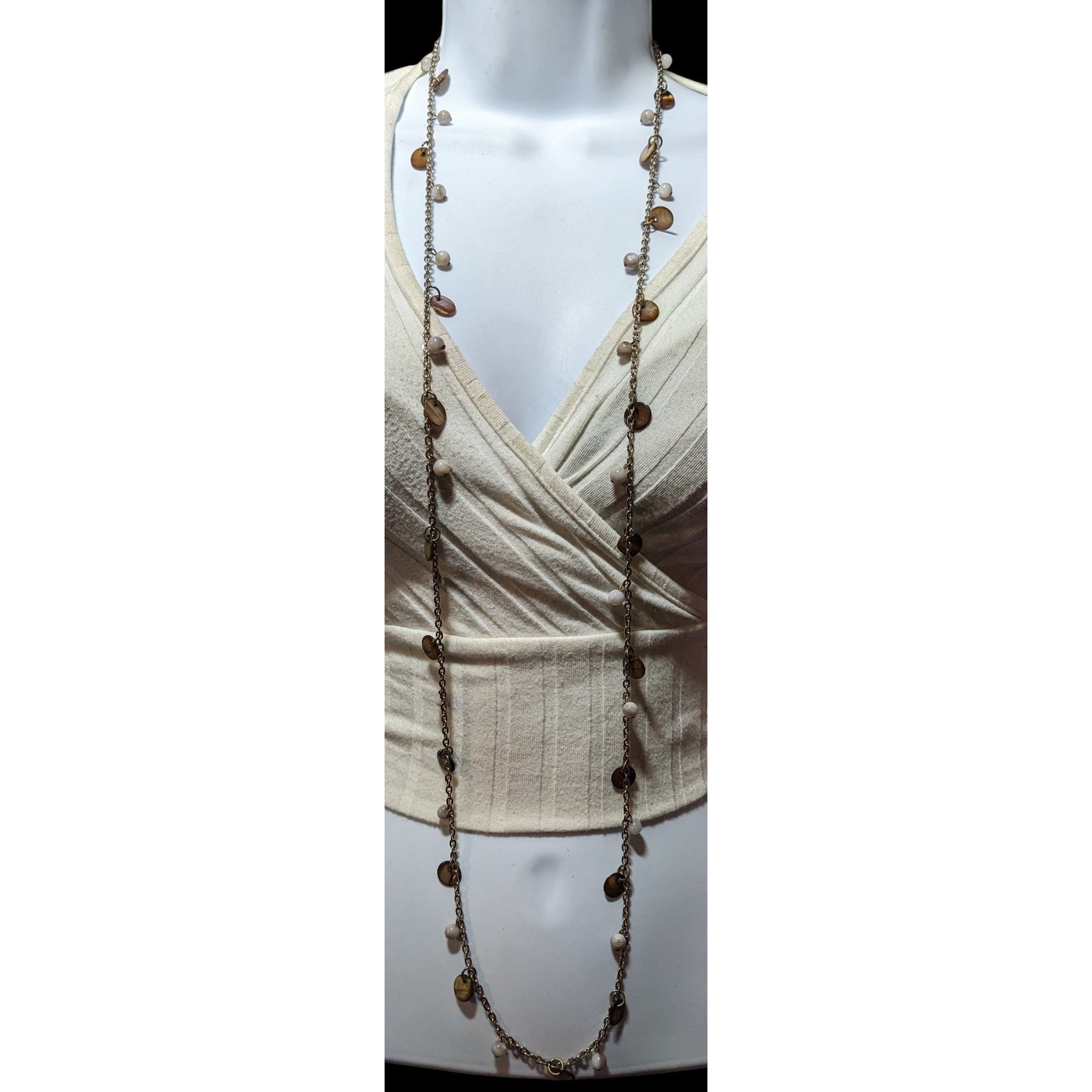 Other Bohemian Beaded Shell Charm Extra Long Necklace Size ONE SIZE - 5 Thumbnail