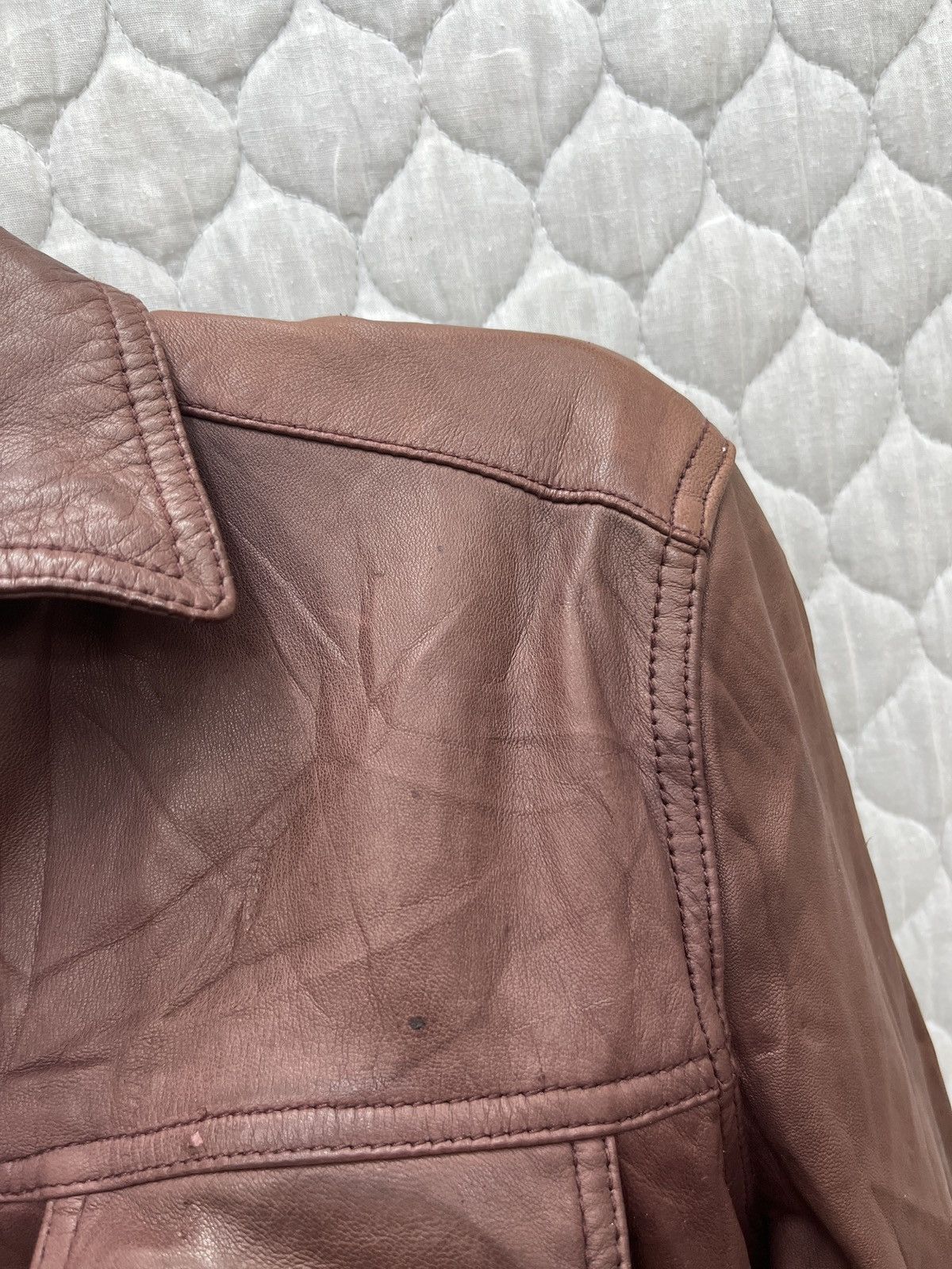 Genuine Leather 🔥🔥🔥ARCHIVE BLUE WORK LAMB SKIN LEATHER JACKET Size US S / EU 44-46 / 1 - 14 Thumbnail
