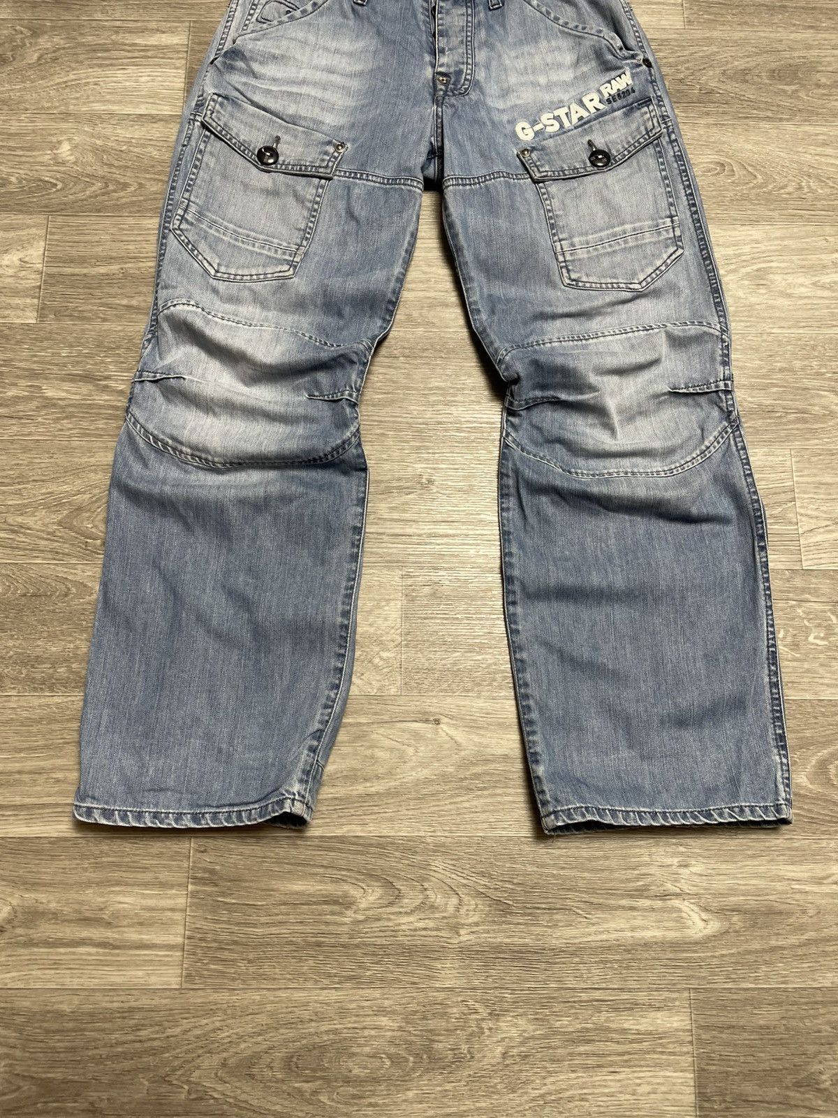G-Star 32/30 Vintage G-Star Raw SE 5204/3301 Cargo Elwood Jeans Size US 32 / EU 48 - 4 Thumbnail