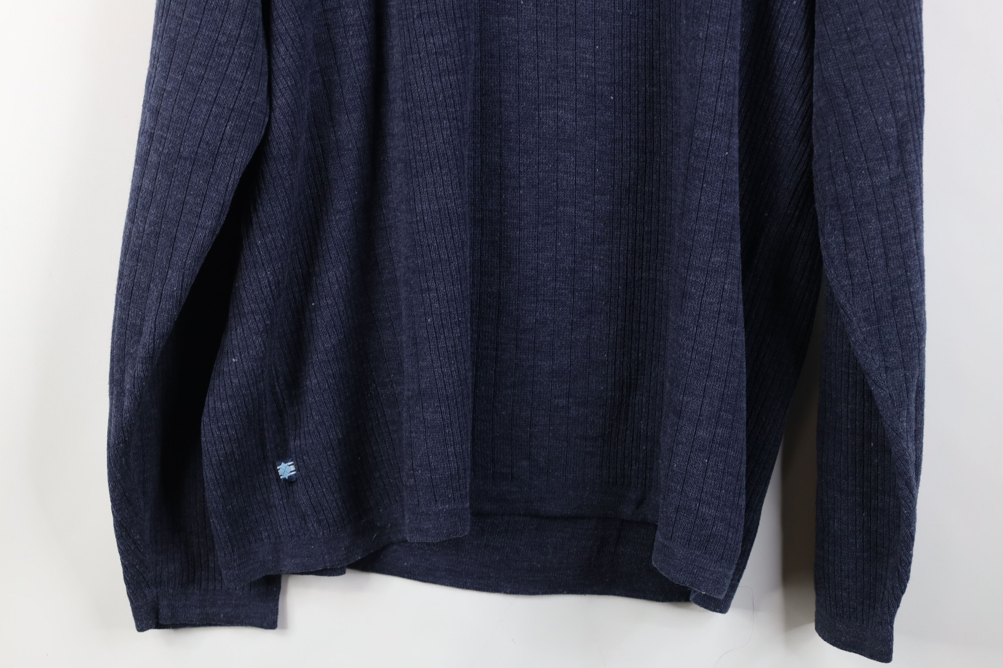 Vintage Vintage 90s Y2K Streetwear Block Ribbed Knit Sweater Blue Size US XL / EU 56 / 4 - 11 Thumbnail