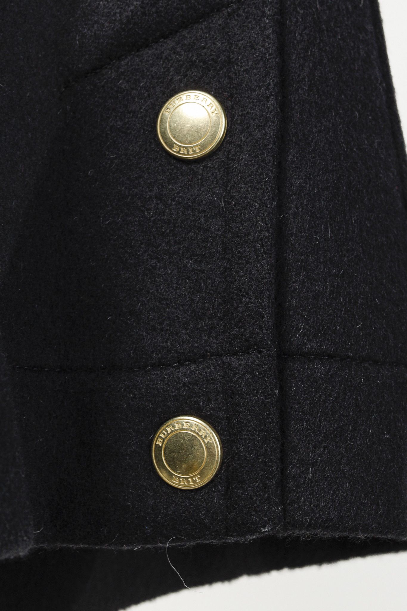 Burberry Burberry Brit Finsdale Black Wool Duffle Coat Size S / US 4 / IT 40 - 8 Thumbnail