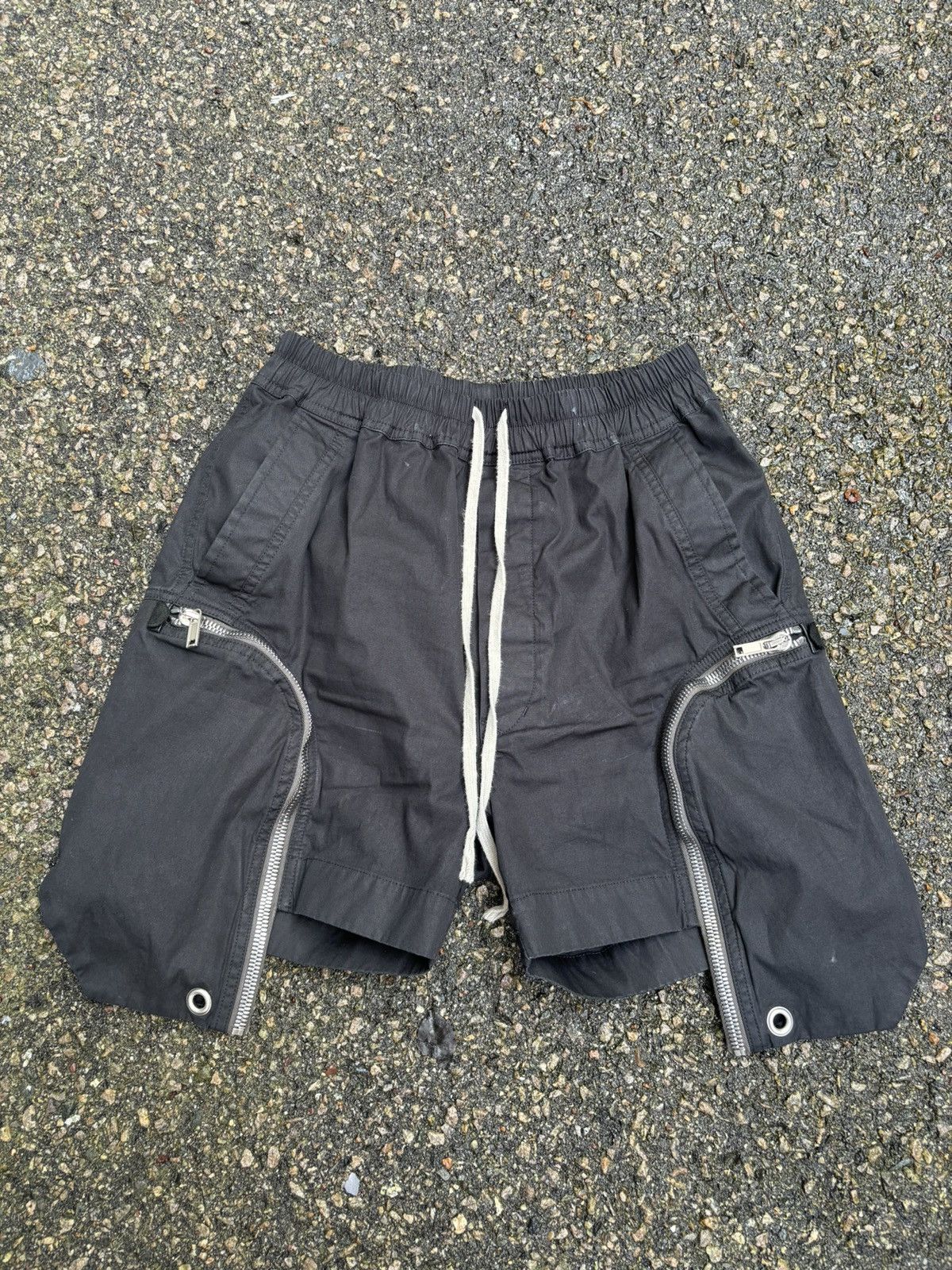 image of Rick Owens Black Bahaus Cargo Pocket Boxer Shorts, Men's (Size 30)