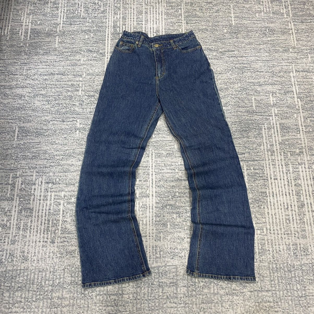 Japanese Brand Flared🔥 Shear Blue Jeans Bootcut Cowboy Punk 90s Size US 28 / EU 44 - 2 Thumbnail