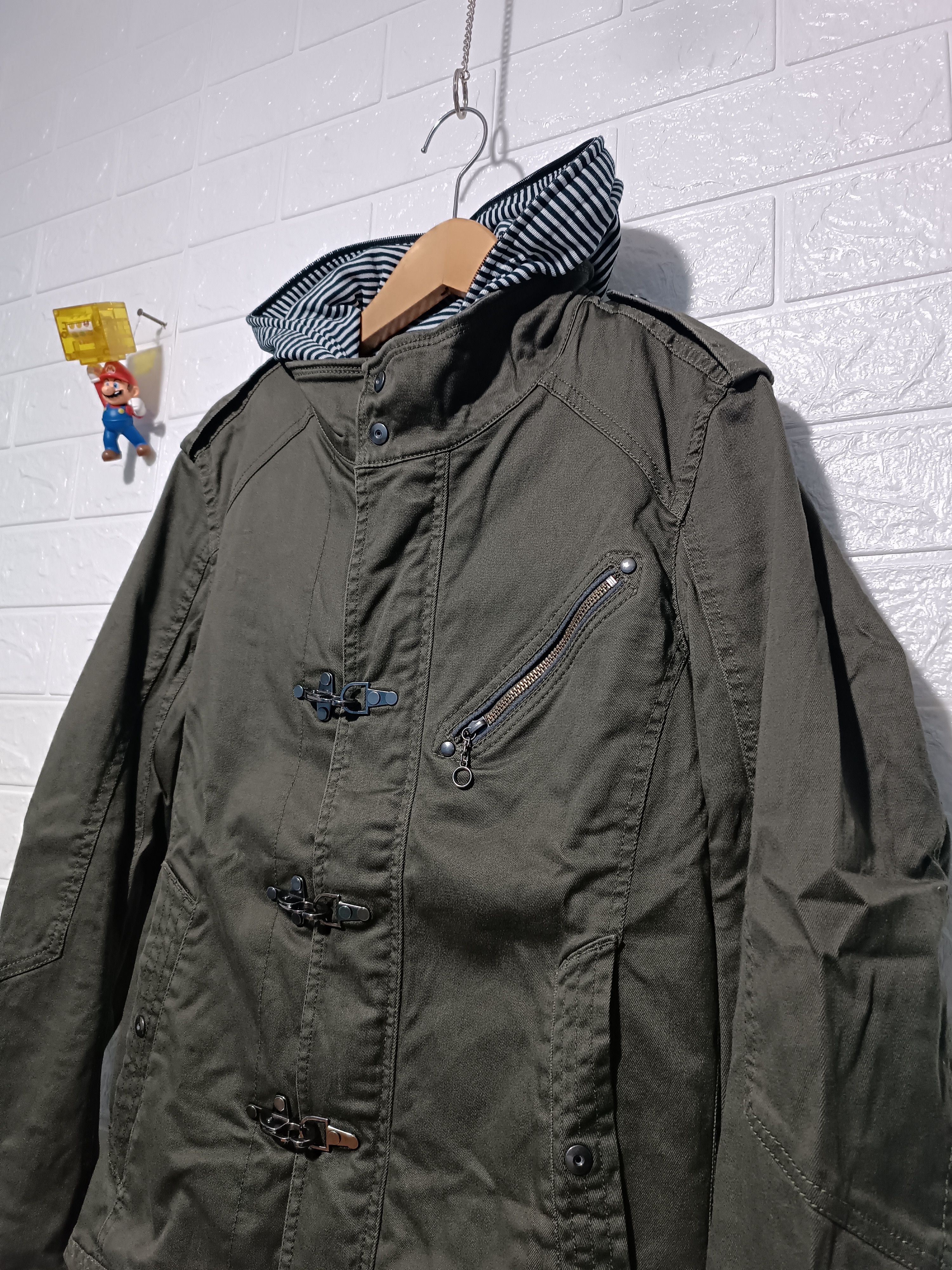 Japanese Brand Japanese Double Layer Hook Metal Button Hoodie Jacket Size US M / EU 48-50 / 2 - 3 Thumbnail