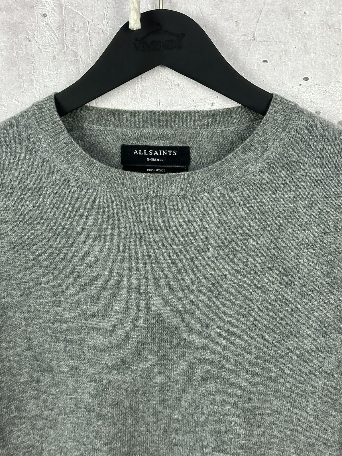 Allsaints × Vintage Allsaints Alec Crew Neck Grey Wool Long Sleeve Sweater Size US M / EU 48-50 / 2 - 4 Thumbnail