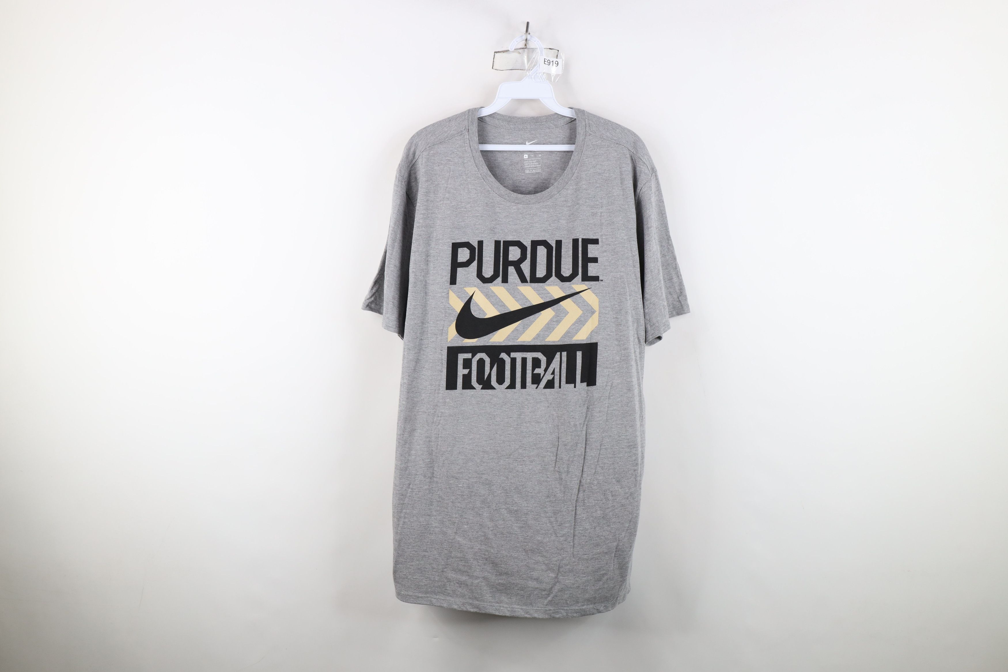 Nike Nike Big Swoosh Purdue University Football T-Shirt Gray Size US XL / EU 56 / 4 - 1 Thumbnail