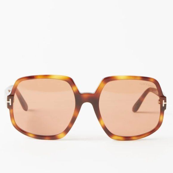 image of NWT Tom Ford Ft0992 - 52E Delphine Brown Sunglasses, Women's