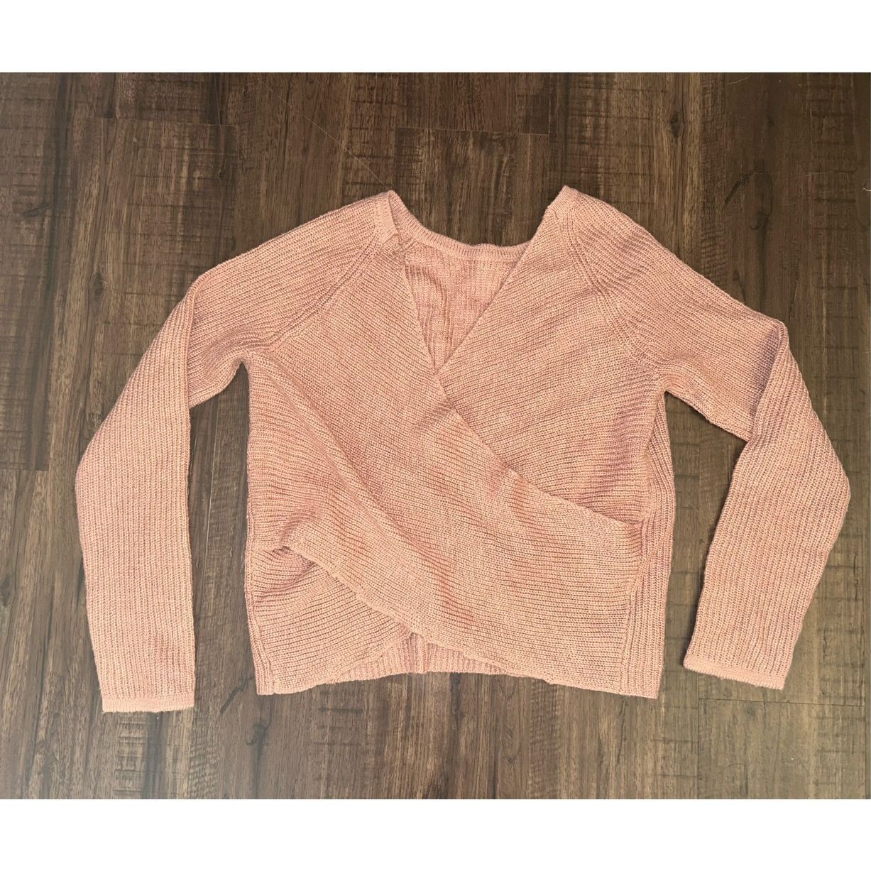 American Eagle Outfitters Aerie American Eagle Pink Ribbed Cross-Back Sweater, Sz Smal Size S / US 4 / IT 40 - 12 Thumbnail