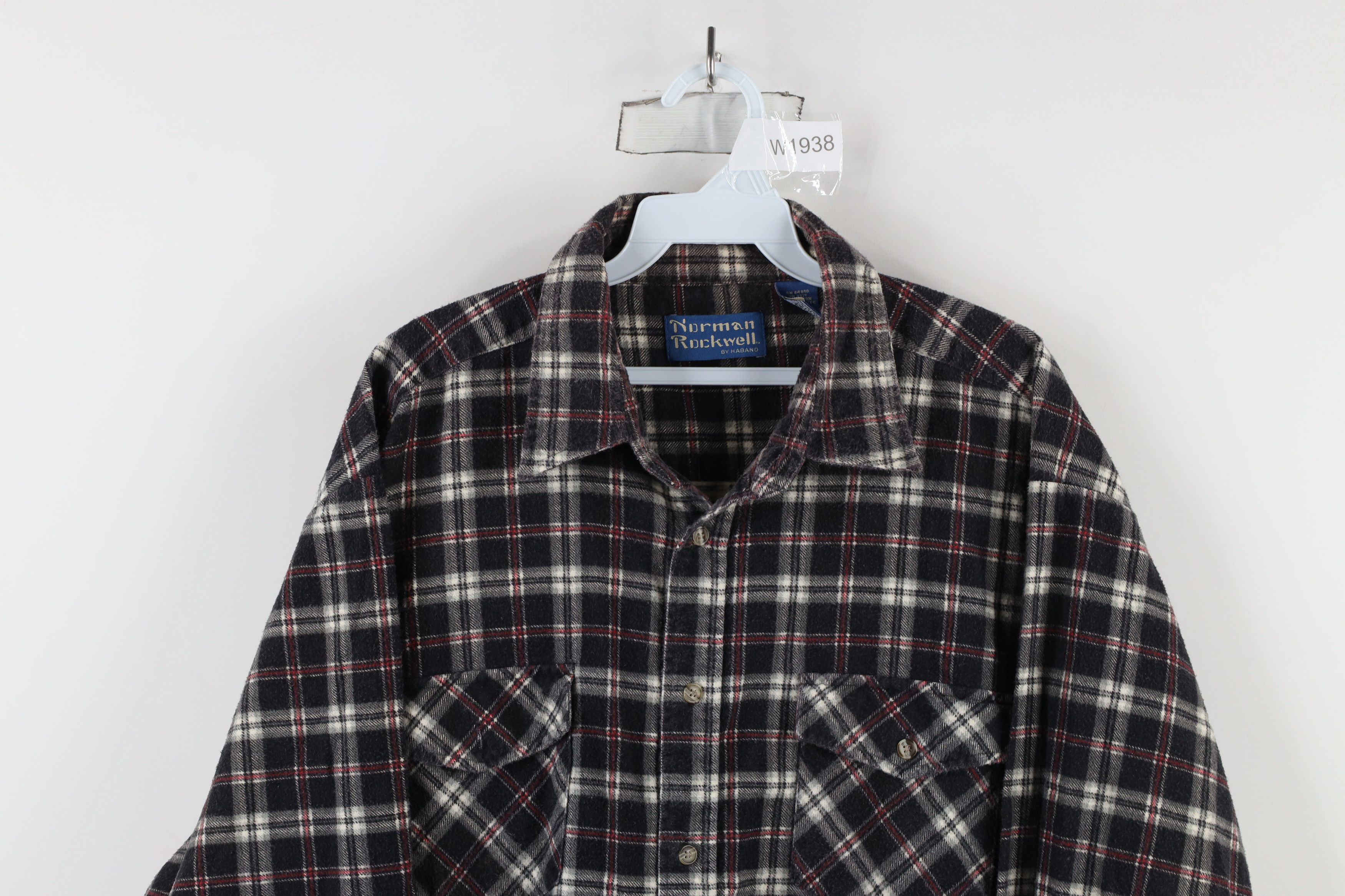 Vintage Vintage 90s Streetwear Flannel Collared Button Shirt Plaid Size US XL / EU 56 / 4 - 2 Thumbnail
