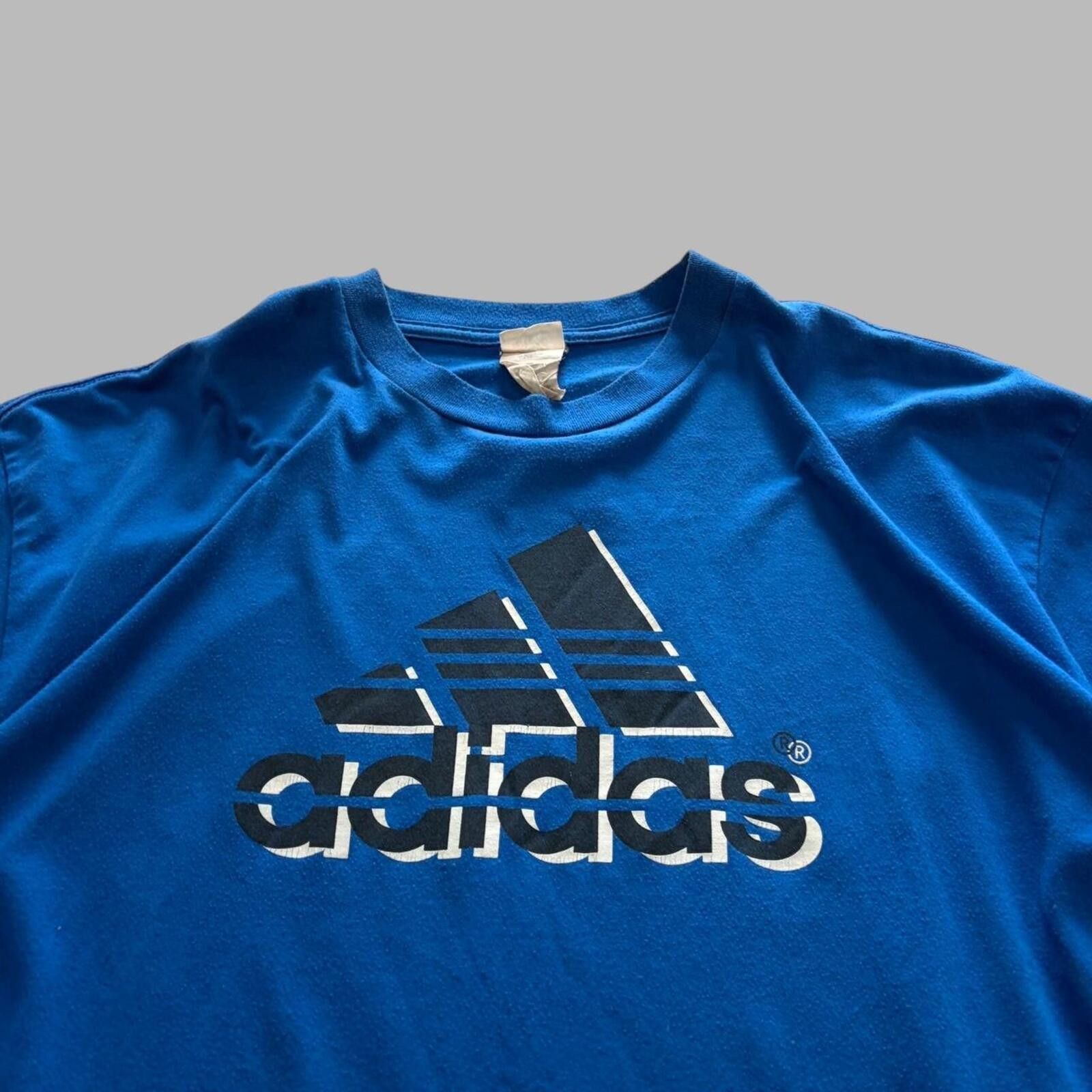 Adidas 90s Blue Adidas Tee Size US XL / EU 56 / 4 - 3 Thumbnail