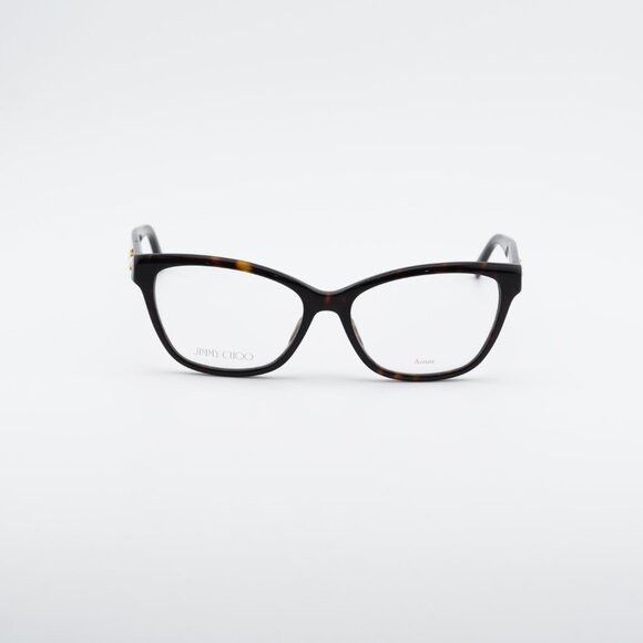 Jimmy Choo Jimmy Choo JC334 0086 00 Eyeglasses Havana 54mm Cat Eye Fram Size ONE SIZE - 9 Thumbnail