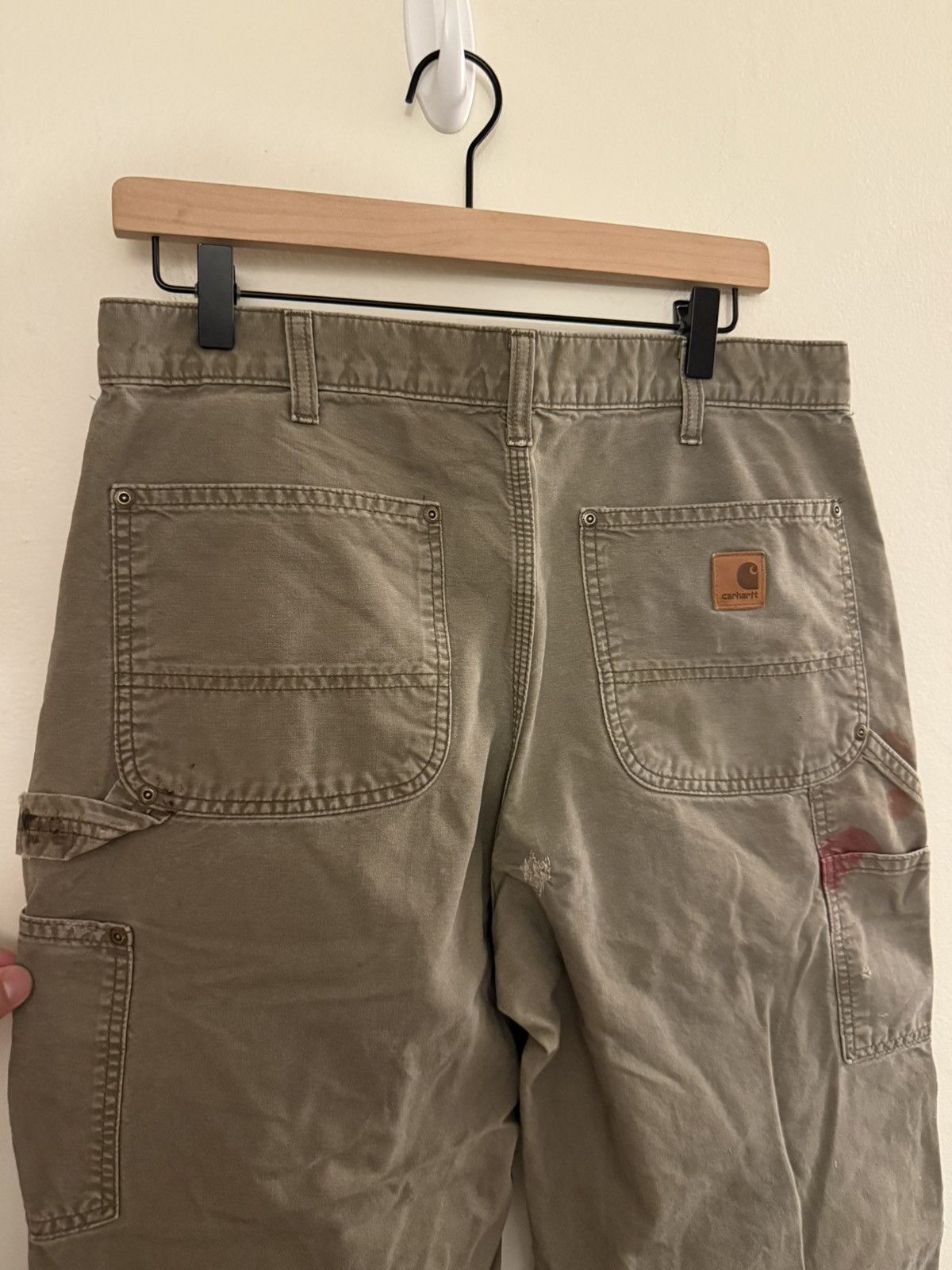 Carhartt Vintage 90s Carhartt Double Knee Green Size US 33 - 5 Thumbnail