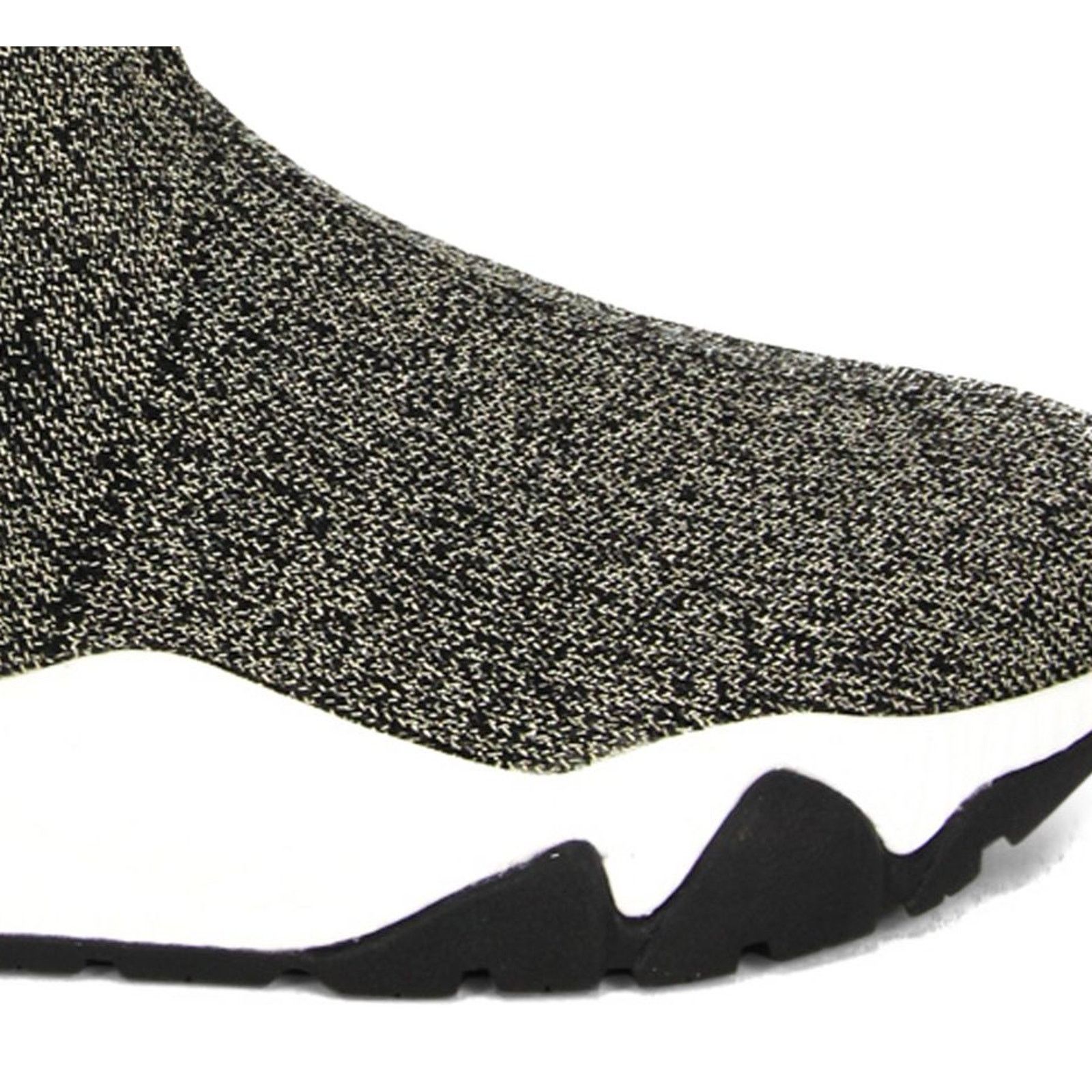 Cavalli Class × Just Cavalli × Roberto Cavalli ROBERTO CAVALLI Knit Sock Sneakers Gold High-Top 7 P$600 NIB Size US 7 / IT 37 - 6 Thumbnail