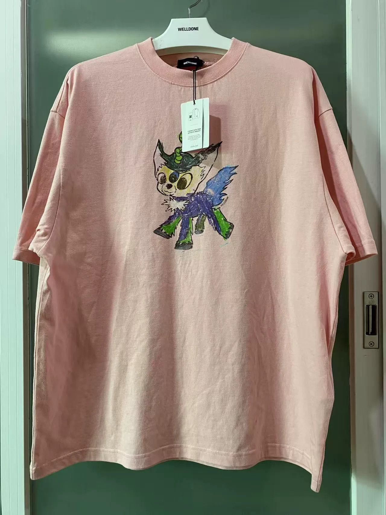 WE11DONE we11done pink short sleeve printed shirt Size US S / EU 44-46 / 1 - 1 Thumbnail