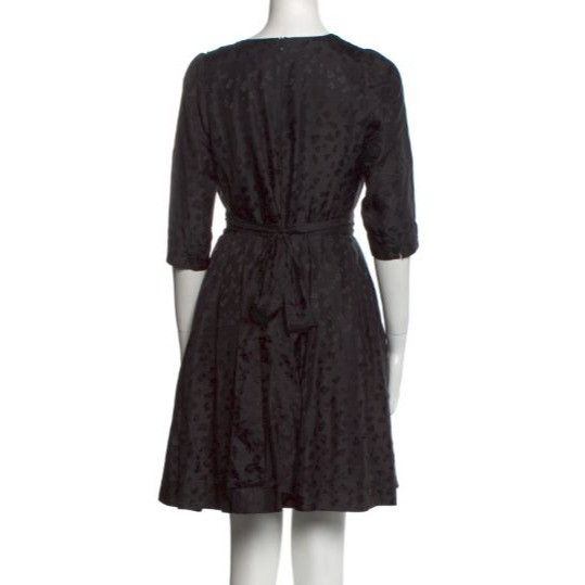 See by Chloe See By Chloe Black Silk Sash-Tie Printed Dress Size S / US 4 / IT 40 - 3 Thumbnail