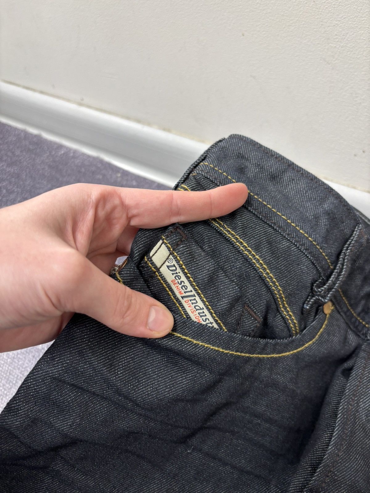 Diesel Diesel Iakop Regular Slim Tapered NWT Navy/Black Denim Jeans Size US 28 / EU 44 - 8 Thumbnail