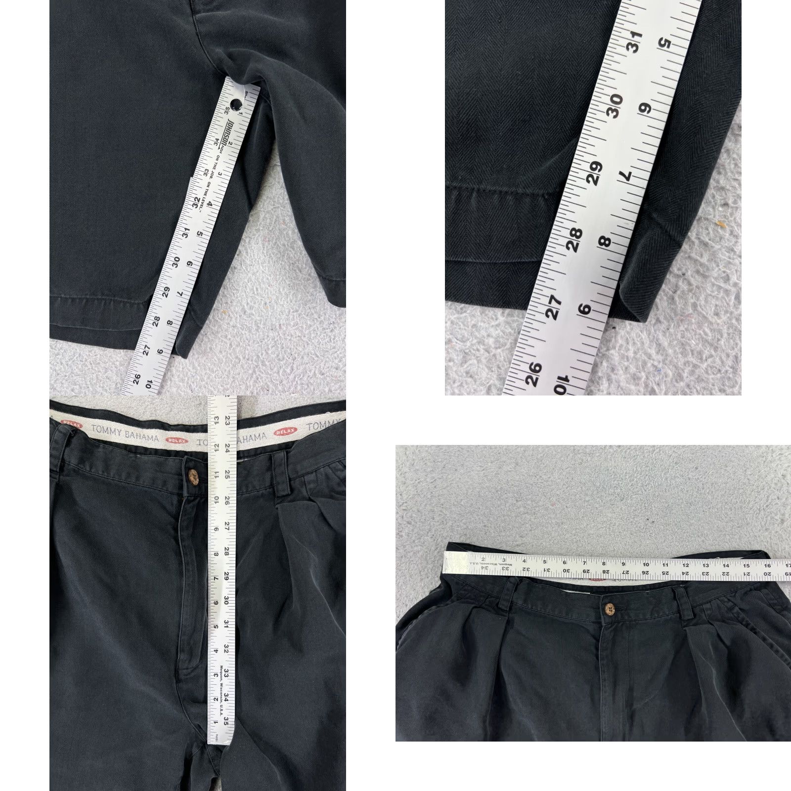 Tommy Bahama Tommy Bahama Shorts Mens 35 Black 100% Silk Pleated Front Comfort Waist Golf Size US 35 - 8 Thumbnail