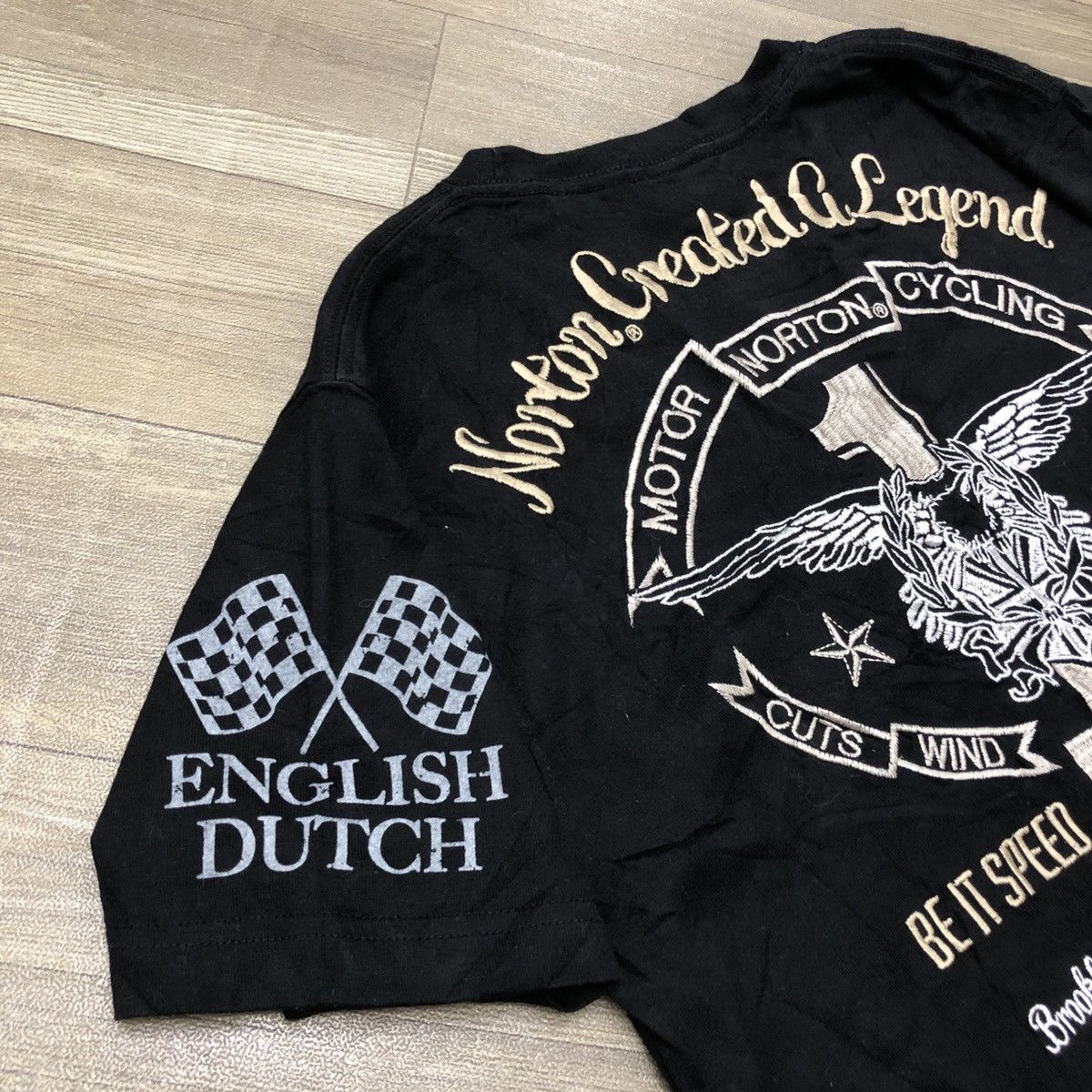 Japanese Brand × Norton 2000s Norton Motorcycle English Ducth Embroidered Tshirt Size US L / EU 52-54 / 3 - 3 Thumbnail