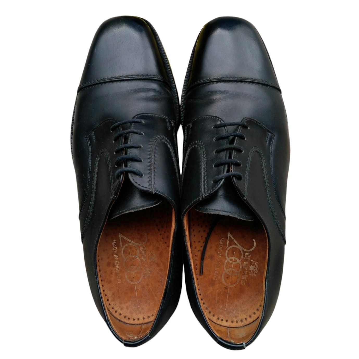 Church's Church's Black Captoe Derby Shoes Size US 7 / EU 40 - 3 Thumbnail