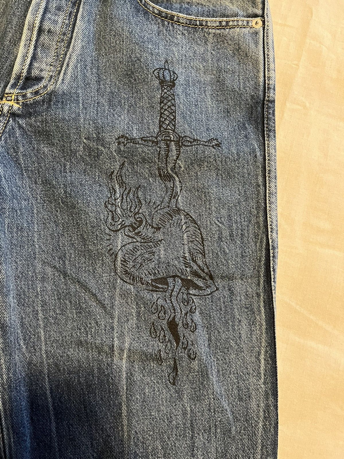 Givenchy Givenchy straight leg print denim pans. Size US 28 / EU 44 - 4 Thumbnail