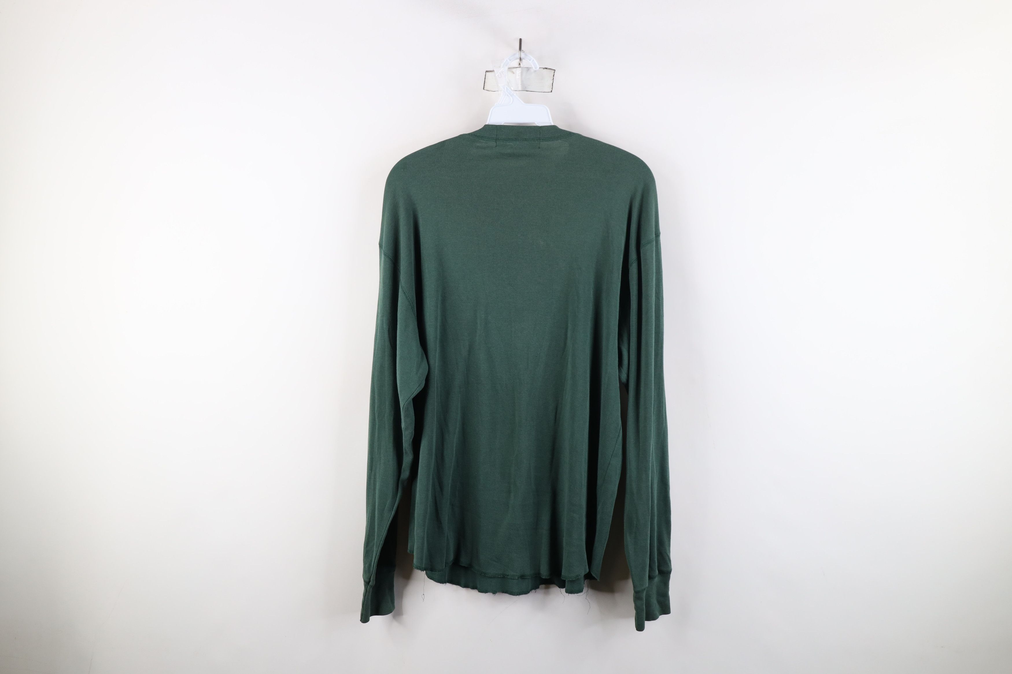 Vintage Vintage 90s Streetwear Thin Long Sleeve Henley T-Shirt Green Size US XL / EU 56 / 4 - 11 Thumbnail