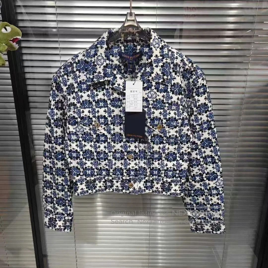 Louis Vuitton Monogram Floral Denim Jacket.