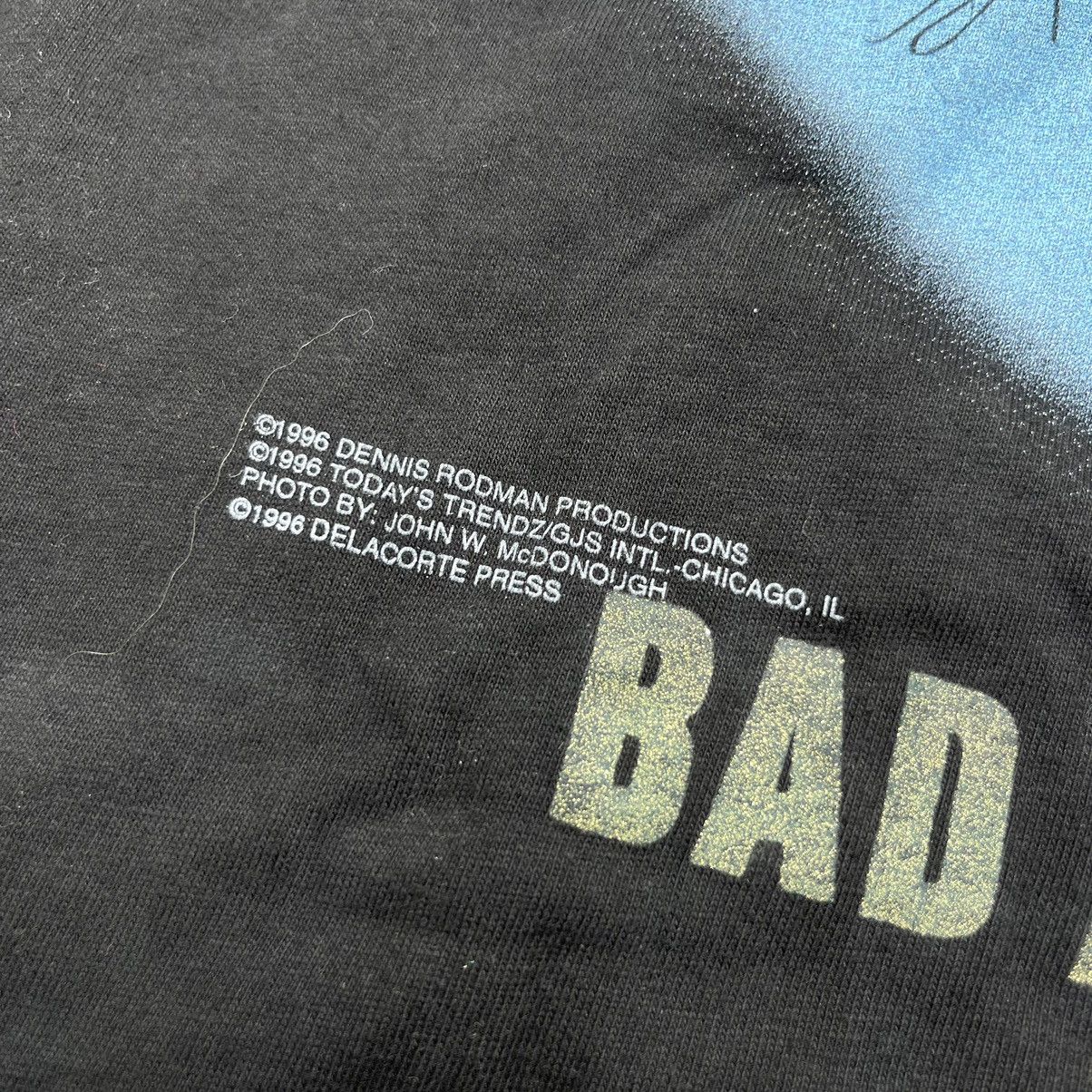 NBA Vtg 90S DENNIS RODMAN Bad As I Wanna Be Single Stitch Shirt Size US XL / EU 56 / 4 - 3 Thumbnail