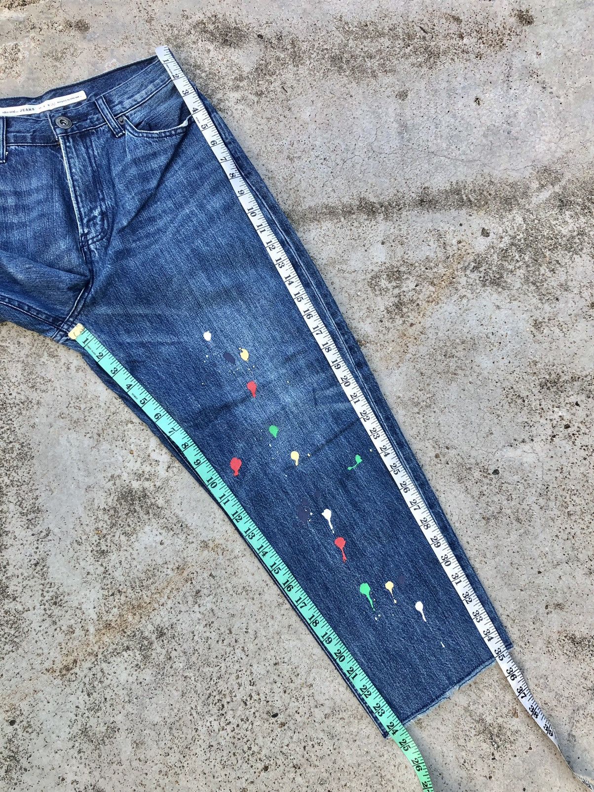 Japanese Brand NIKO AND SPLATTERED PAINT JEANS Size 29" - 8 Thumbnail