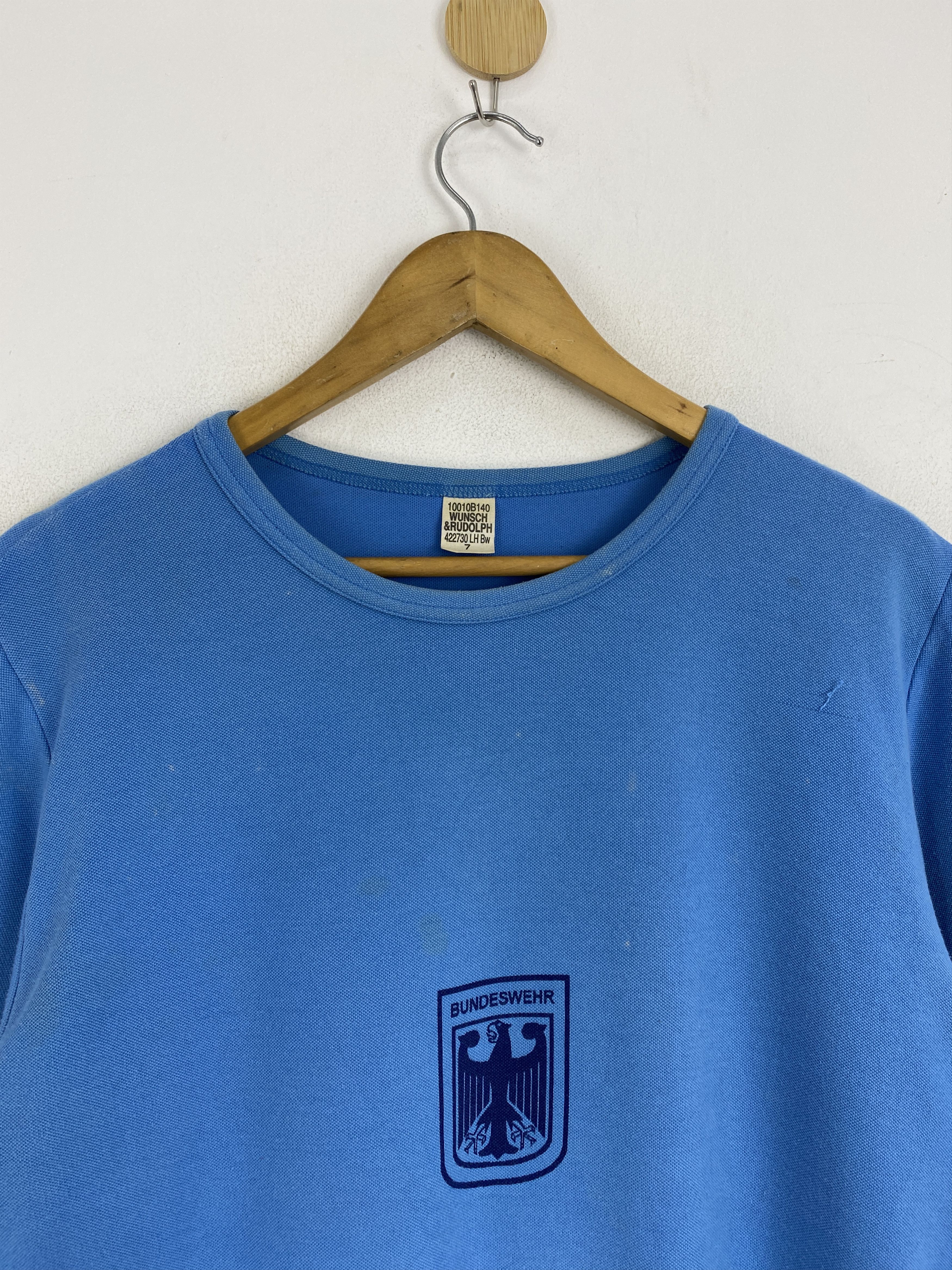 Vintage 80s Wunsch & Rudolph Bundeswehr Germany Trainer Tee TA0691 Size US L / EU 52-54 / 3 - 2 Thumbnail