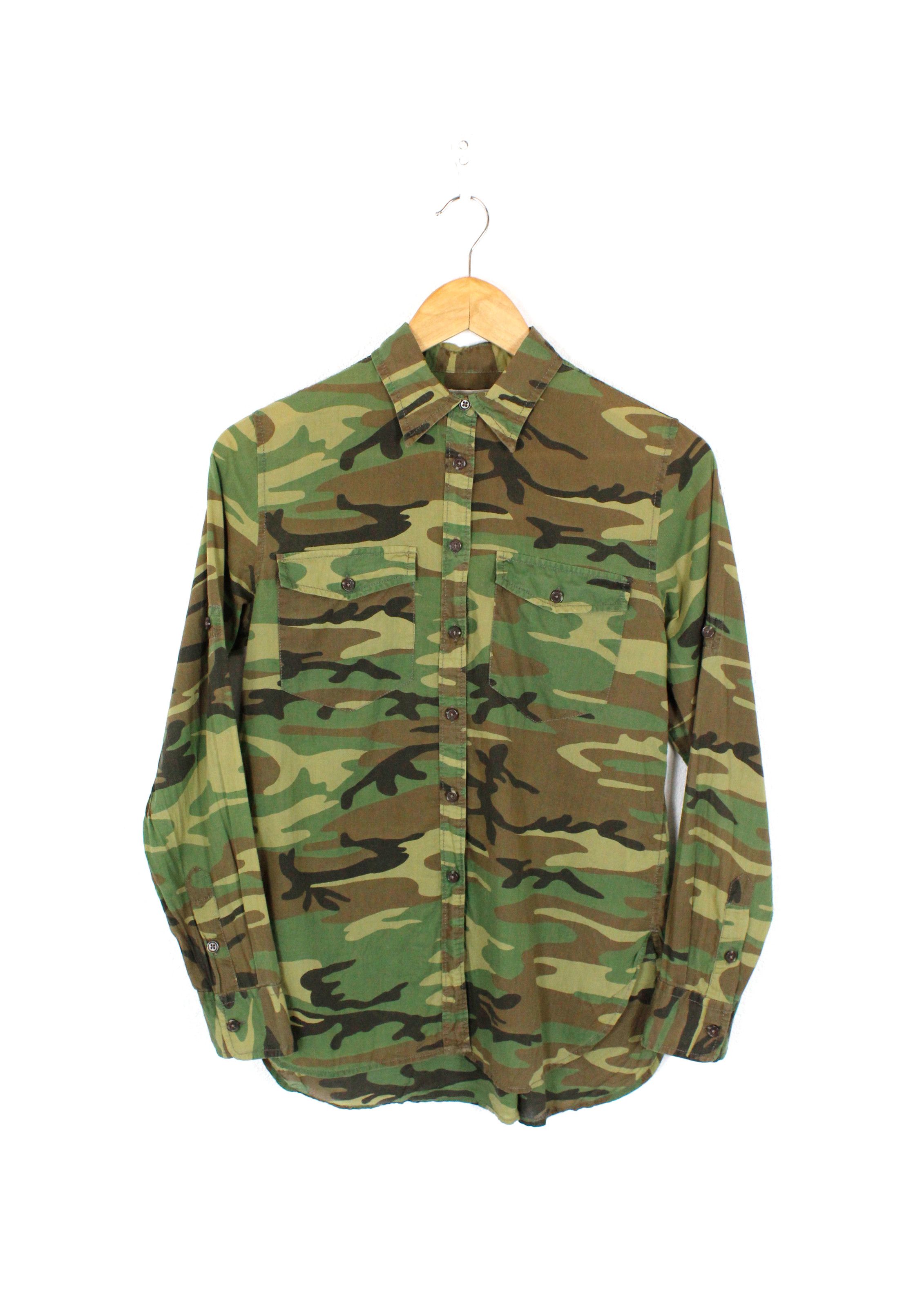 Denim & Supply Ralph Lauren × Polo Ralph Lauren Denim Supply Ralph Lauren Camo Printed Military Shirt Size S / US 4 / IT 40 - 1 Thumbnail
