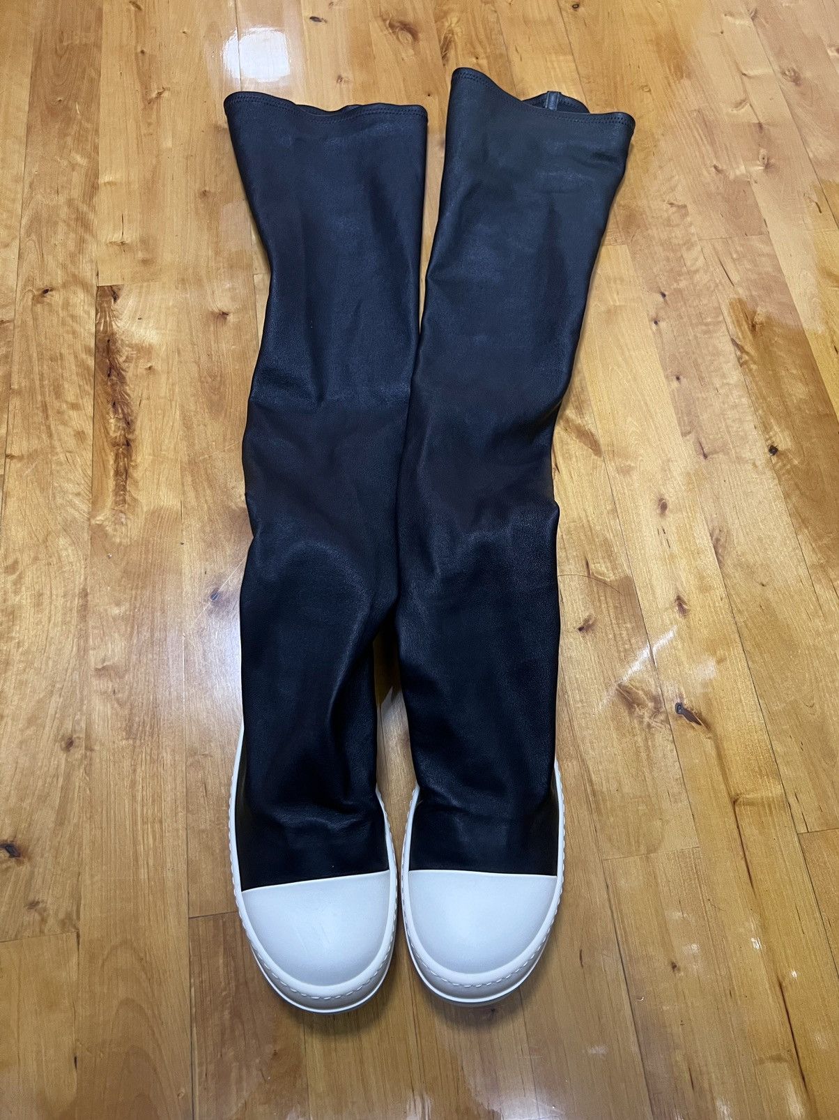 Rick Owens Rick owens mainline leather thigh high stocking sz 37 Size US 7 / IT 37 - 1 Thumbnail