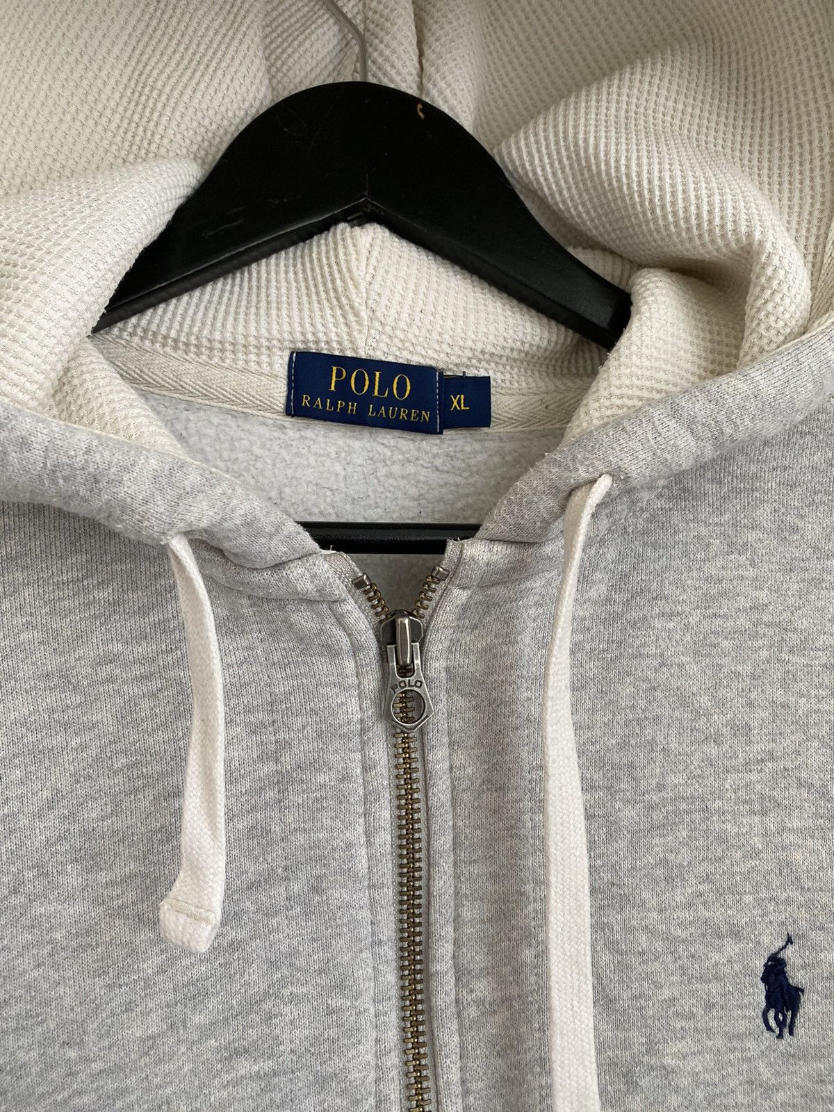 Polo Ralph Lauren × Vintage Vintage 90's Polo Ralph Lauren Blank Zip Hoodie Size US L / EU 52-54 / 3 - 3 Thumbnail