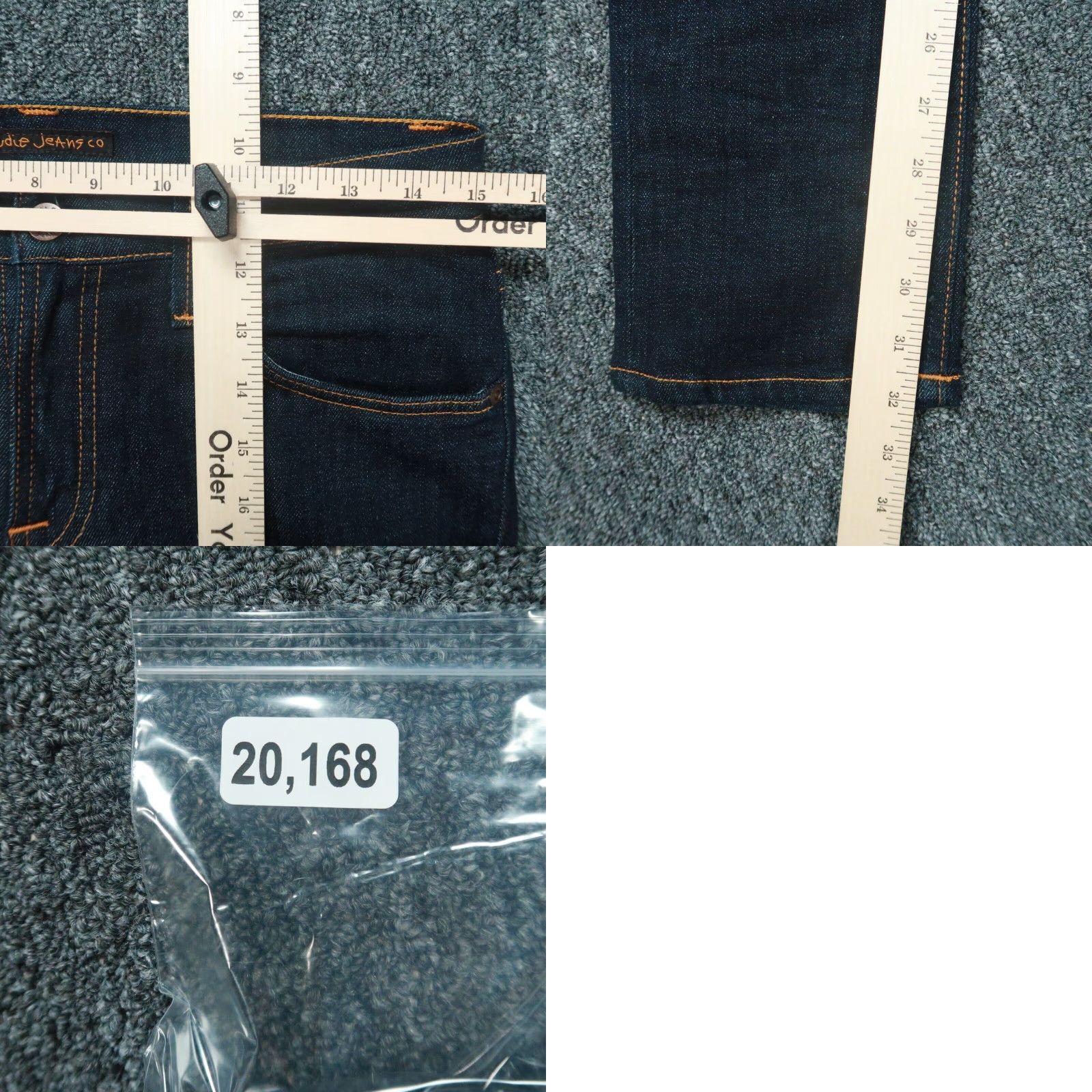 Nudie Jeans Nudie Jeans Mens 29x32 Blue Jeans Slim Regular Denim 5-Pocket Belt Loops Cotton Vintage No N/A Size US 29 - 8 Thumbnail