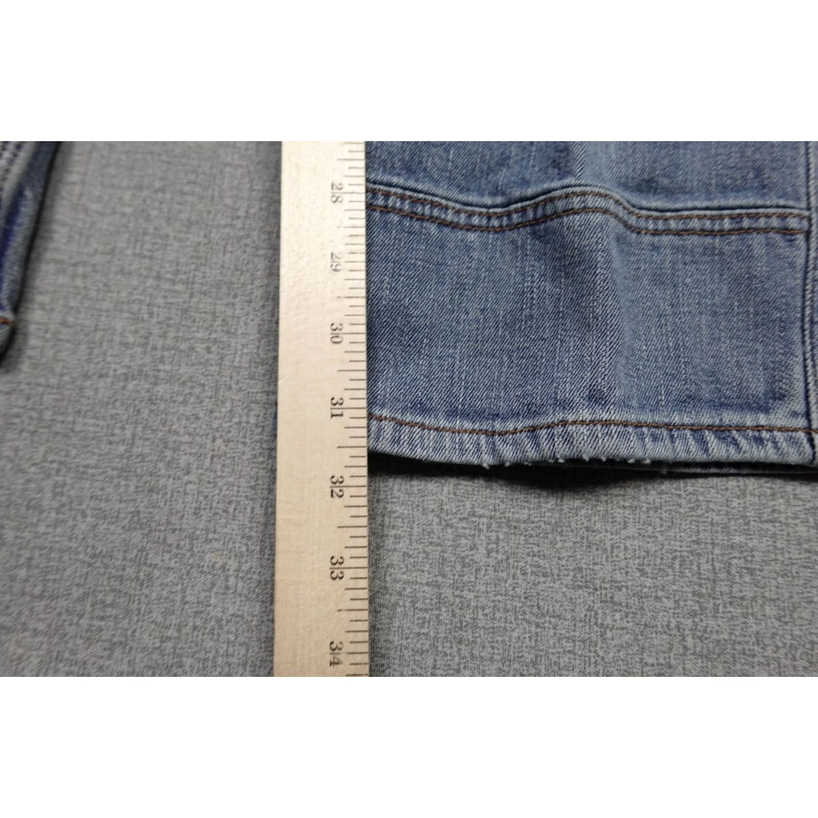 Carhartt Carhartt Jeans Mens 34x32 Blue Light Wash 5-Pocket Denim Straight Stretch Work Shirt? Size US 34 / EU 50 - 6 Thumbnail
